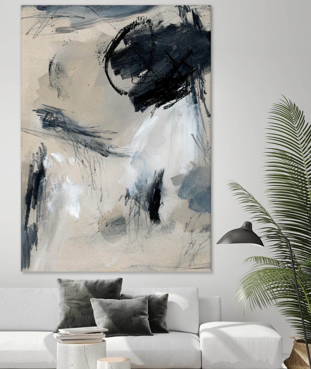 Scribble Abstract I by Jennifer Parker on GIANT ART - grey abstract abstract