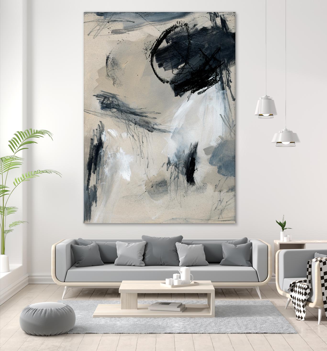 Scribble Abstract I by Jennifer Parker on GIANT ART - grey abstract abstract