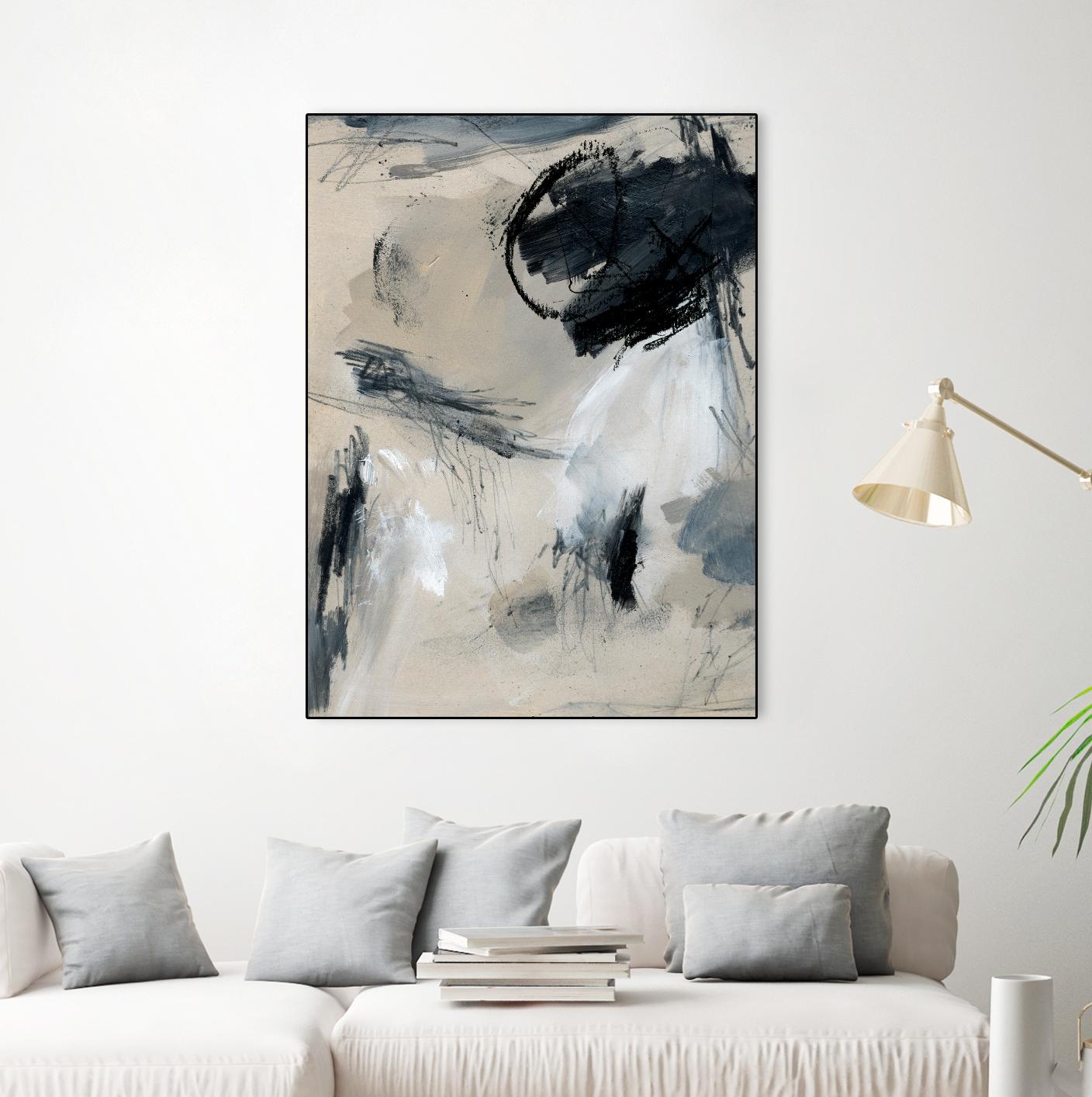 Scribble Abstract I by Jennifer Parker on GIANT ART - grey abstract abstract