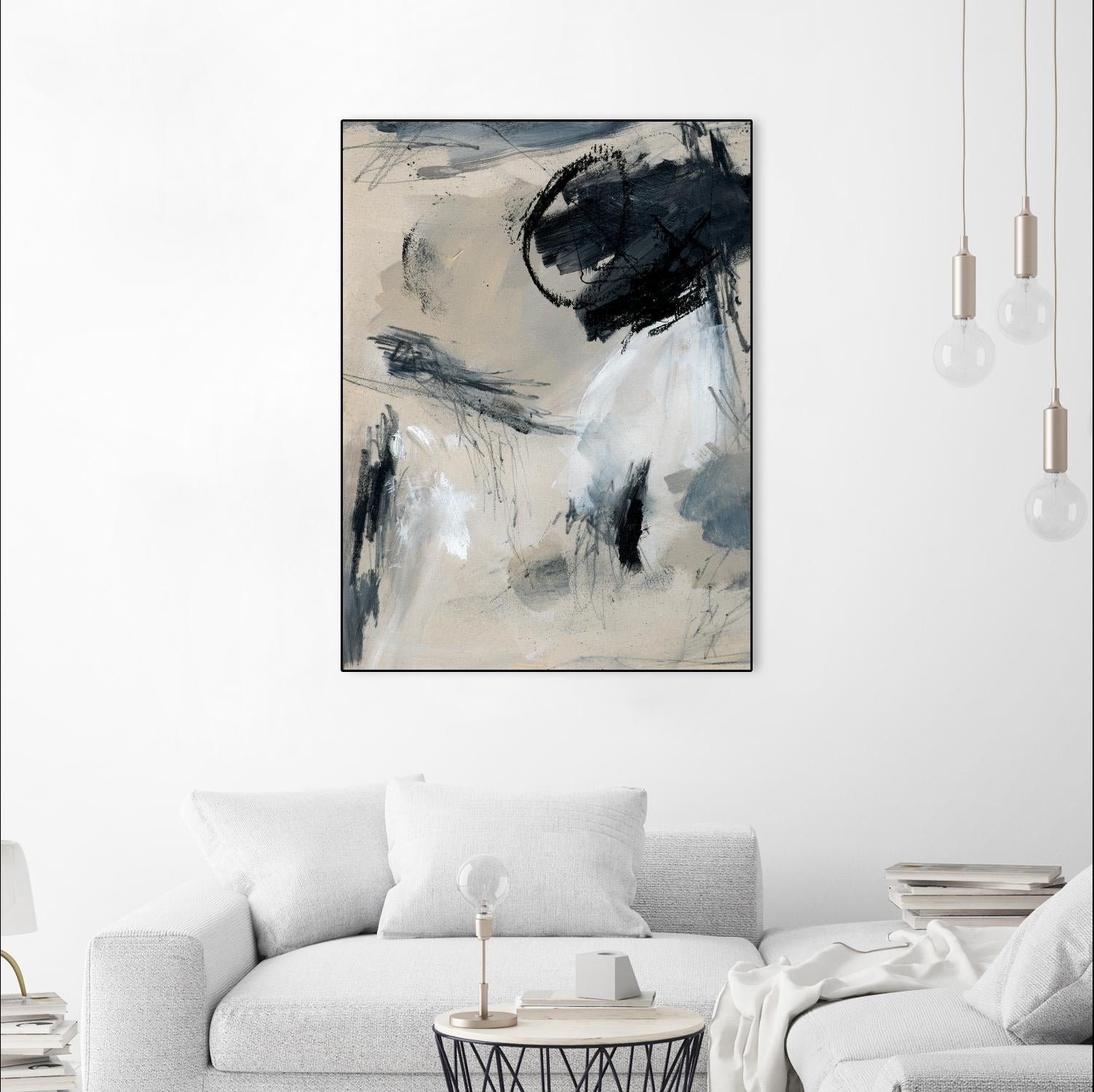 Scribble Abstract I by Jennifer Parker on GIANT ART - grey abstract abstract
