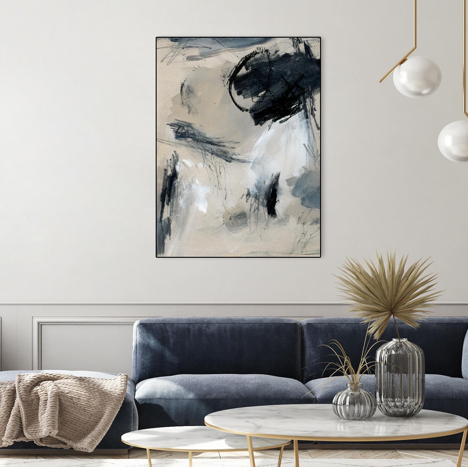 Scribble Abstract I by Jennifer Parker on GIANT ART - grey abstract abstract