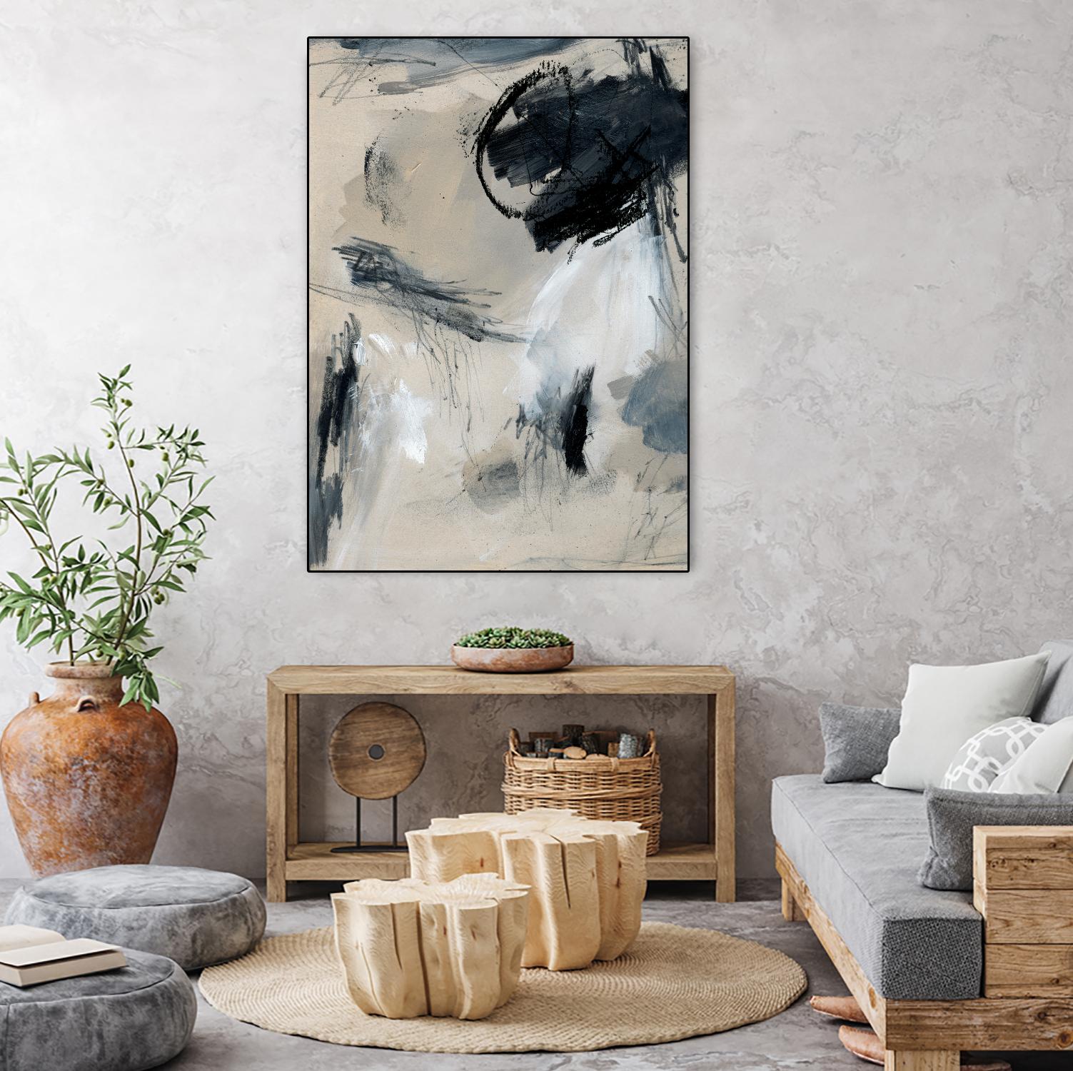 Scribble Abstract I by Jennifer Parker on GIANT ART - grey abstract abstract