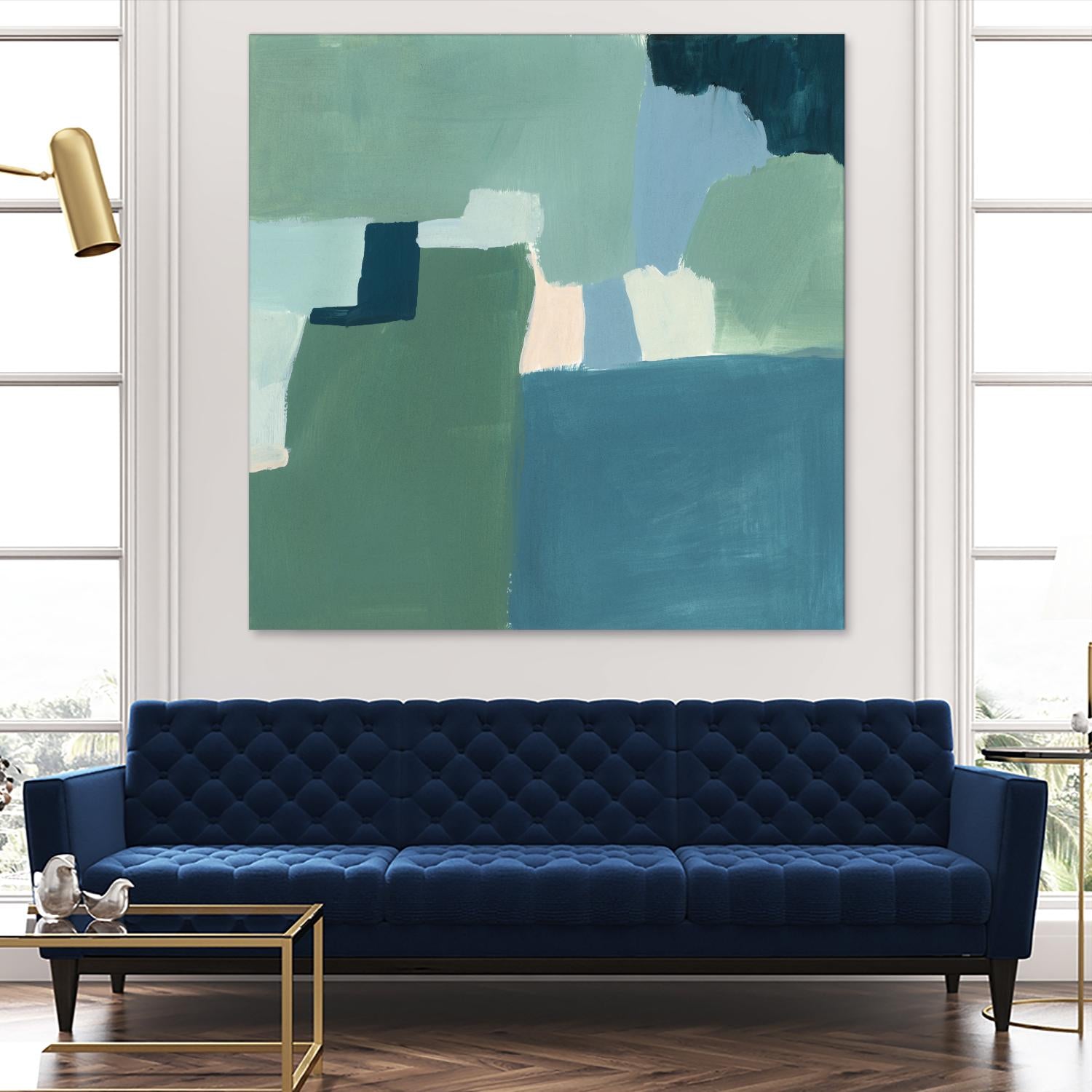 Teal and Sage I by Victoria Barnes on GIANT ART - pink abstract abstract