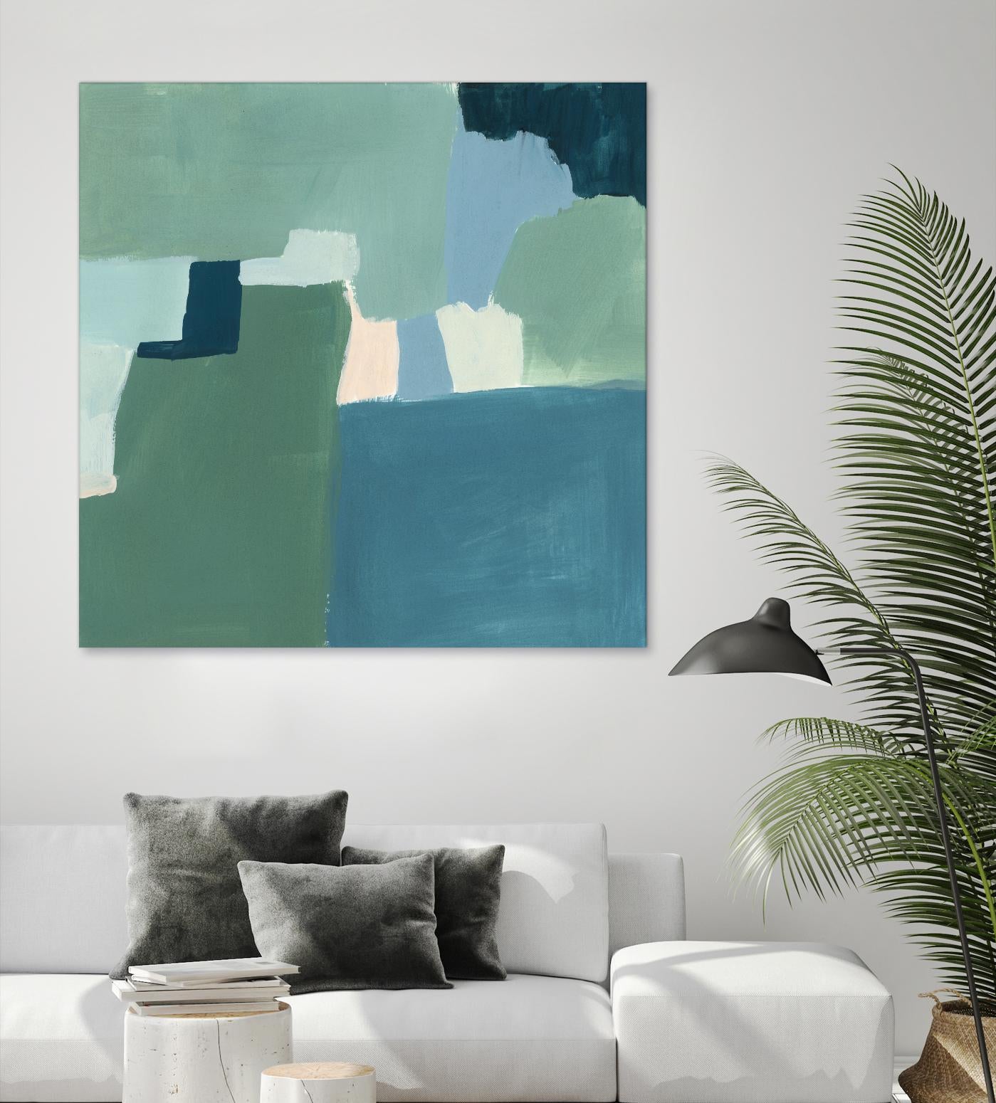 Teal and Sage I by Victoria Barnes on GIANT ART - pink abstract abstract
