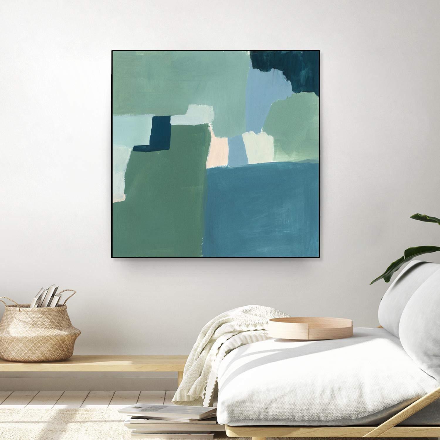 Teal and Sage I by Victoria Barnes on GIANT ART - pink abstract abstract