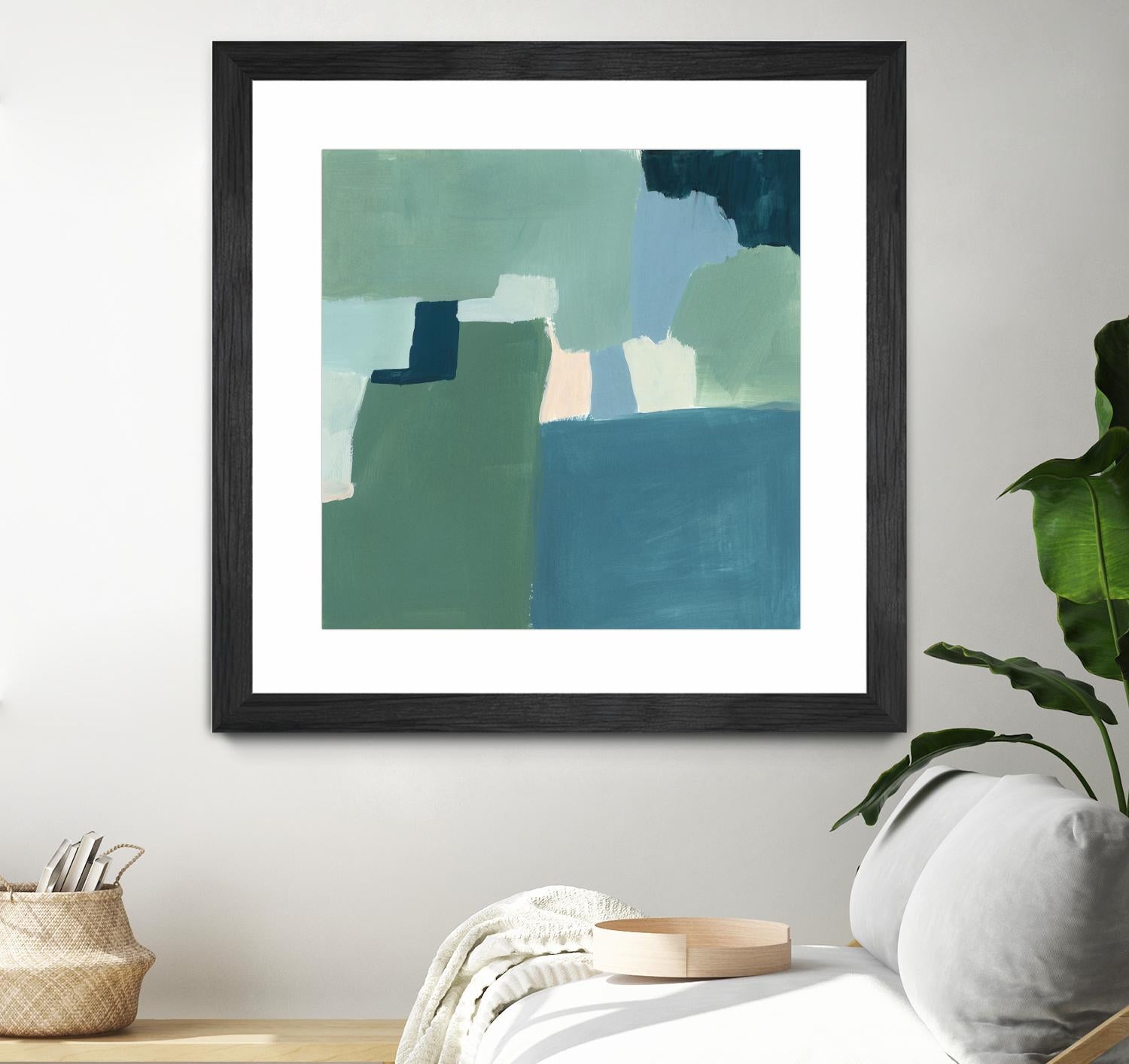 Teal and Sage I by Victoria Barnes on GIANT ART - pink abstract abstract