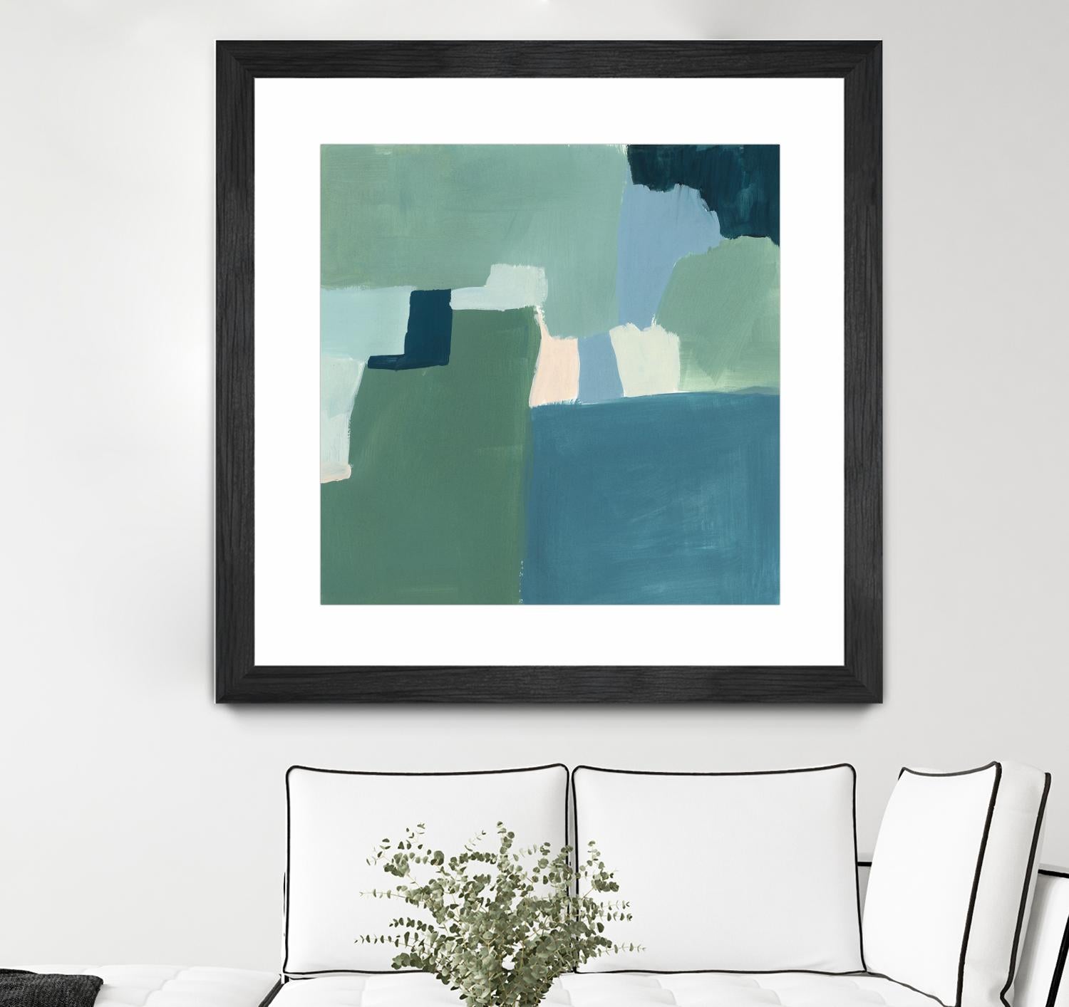 Teal and Sage I by Victoria Barnes on GIANT ART - pink abstract abstract