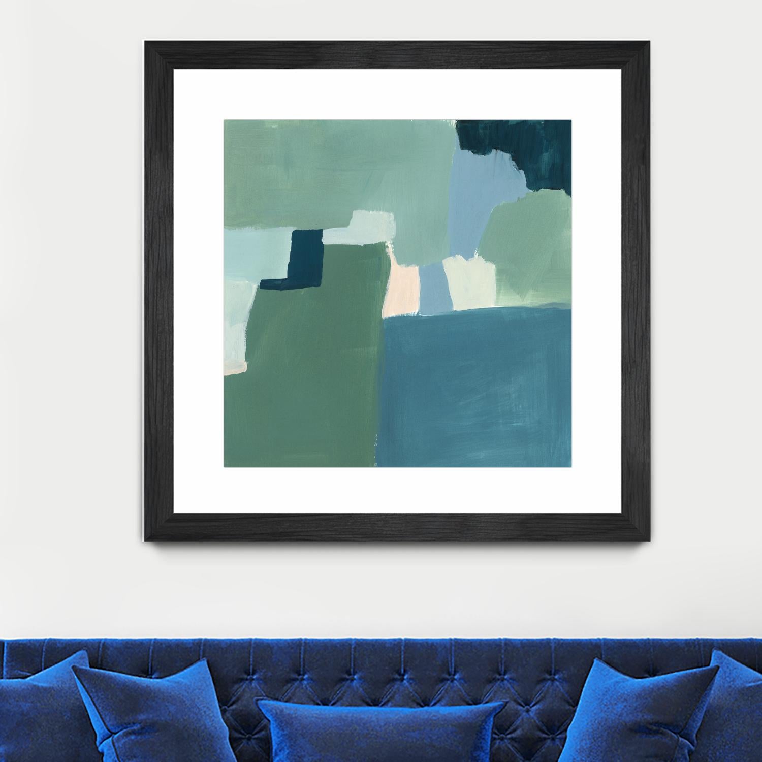 Teal and Sage I by Victoria Barnes on GIANT ART - pink abstract abstract