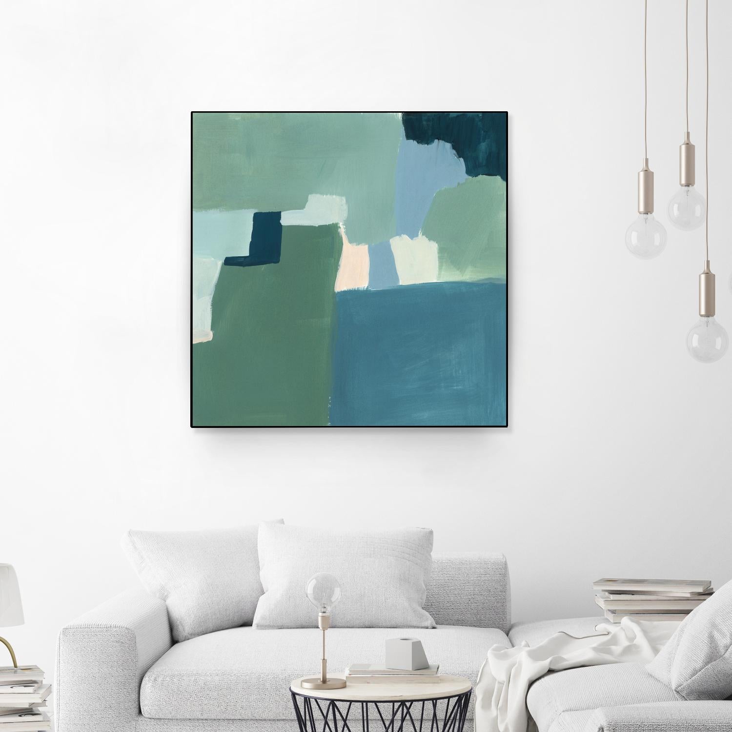 Teal and Sage I by Victoria Barnes on GIANT ART - pink abstract abstract