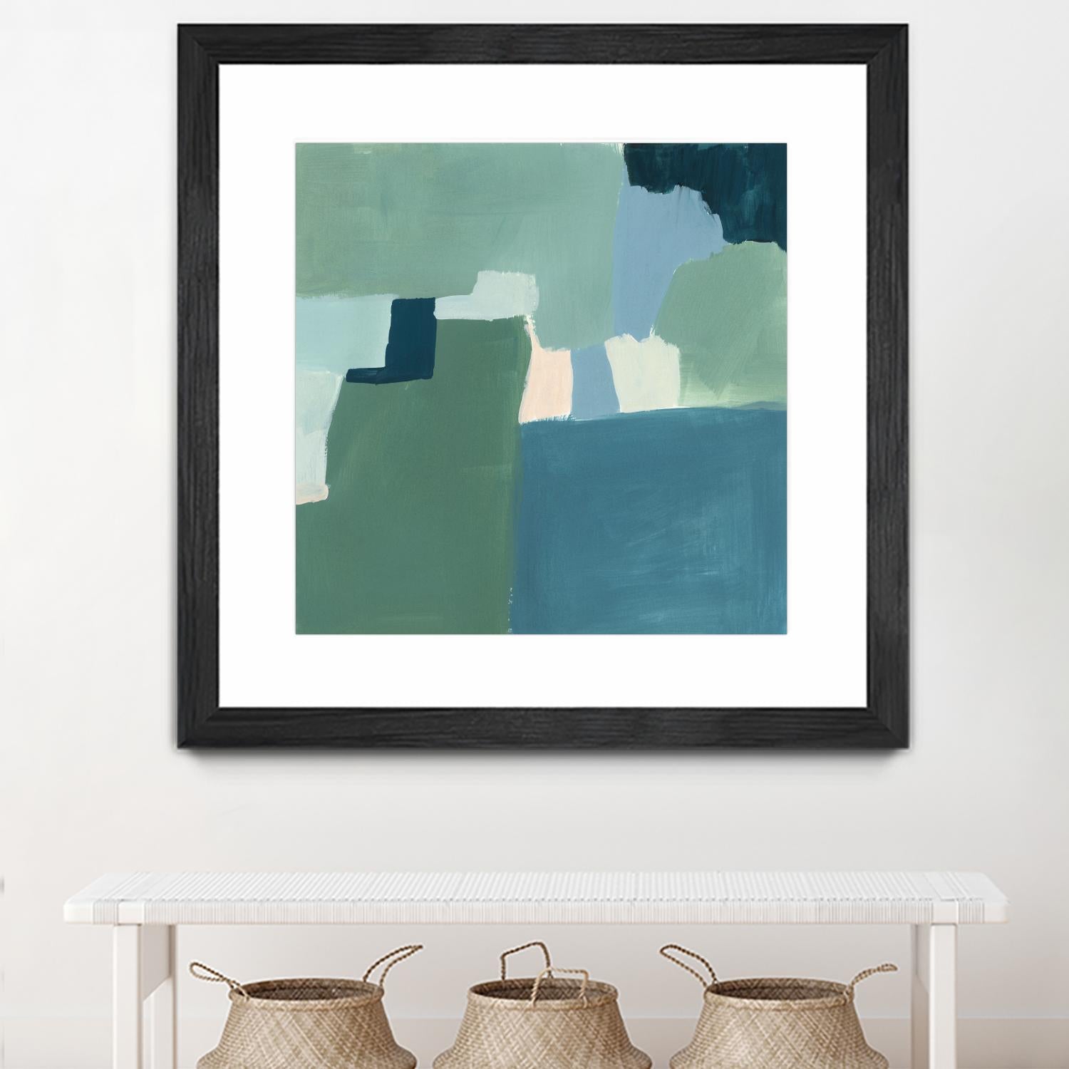 Teal and Sage I by Victoria Barnes on GIANT ART - pink abstract abstract