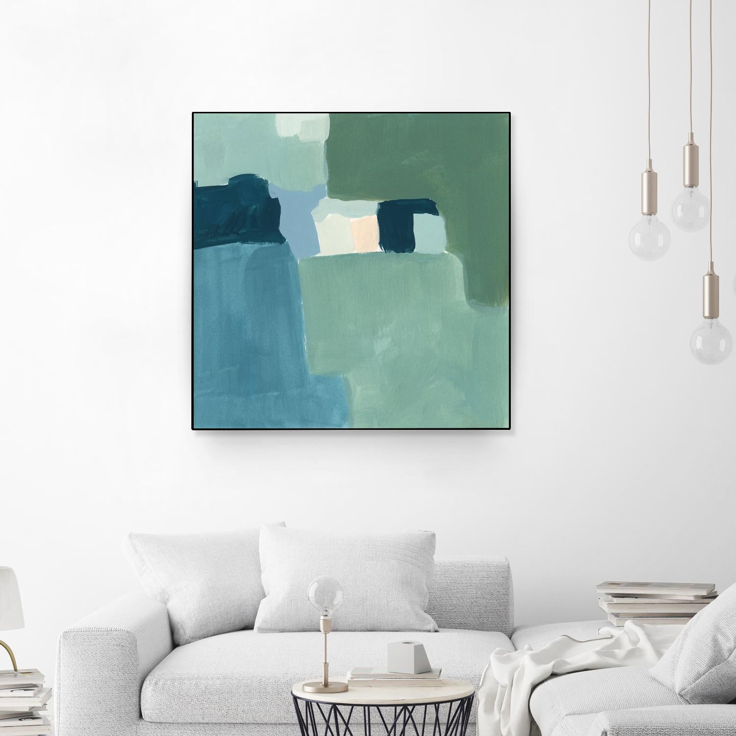 Teal and Sage II by Victoria Barnes on GIANT ART - pink abstract abstract