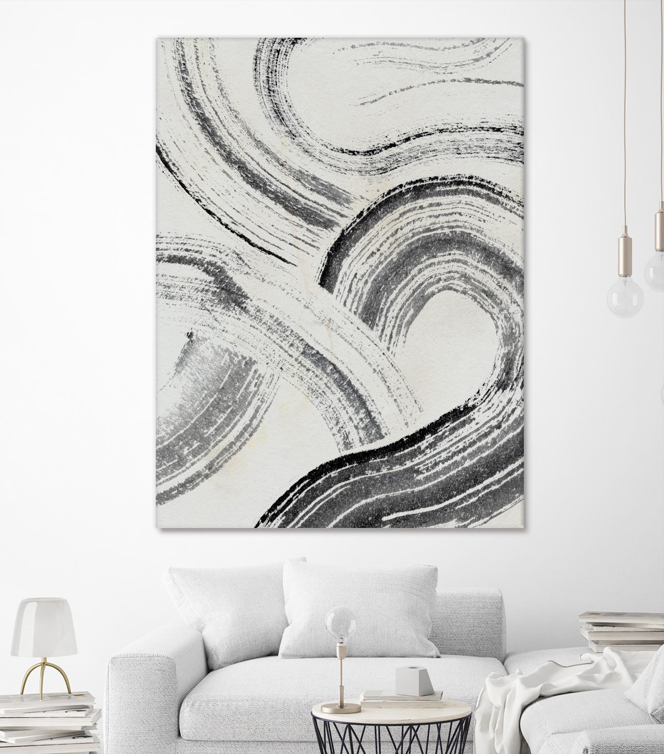 Zen Flow I by Jennifer Parker on GIANT ART - beige abstract abstract
