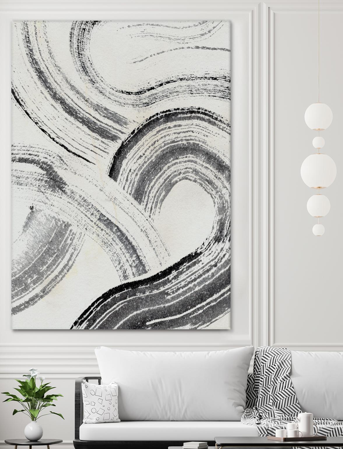 Zen Flow I by Jennifer Parker on GIANT ART - beige abstract abstract