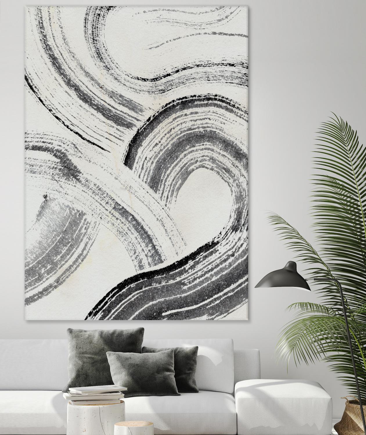 Zen Flow I by Jennifer Parker on GIANT ART - beige abstract abstract