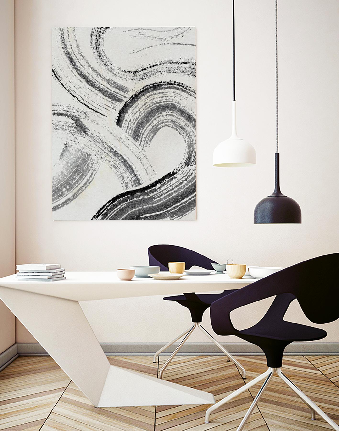 Zen Flow I by Jennifer Parker on GIANT ART - beige abstract abstract