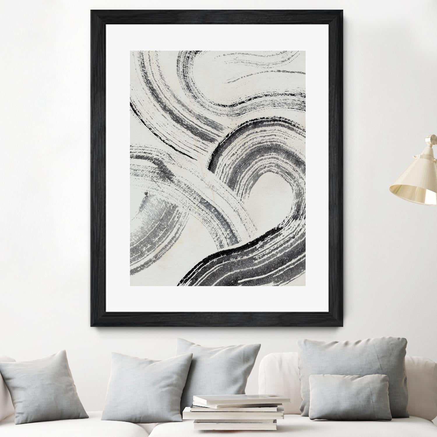 Zen Flow I by Jennifer Parker on GIANT ART - beige abstract abstract