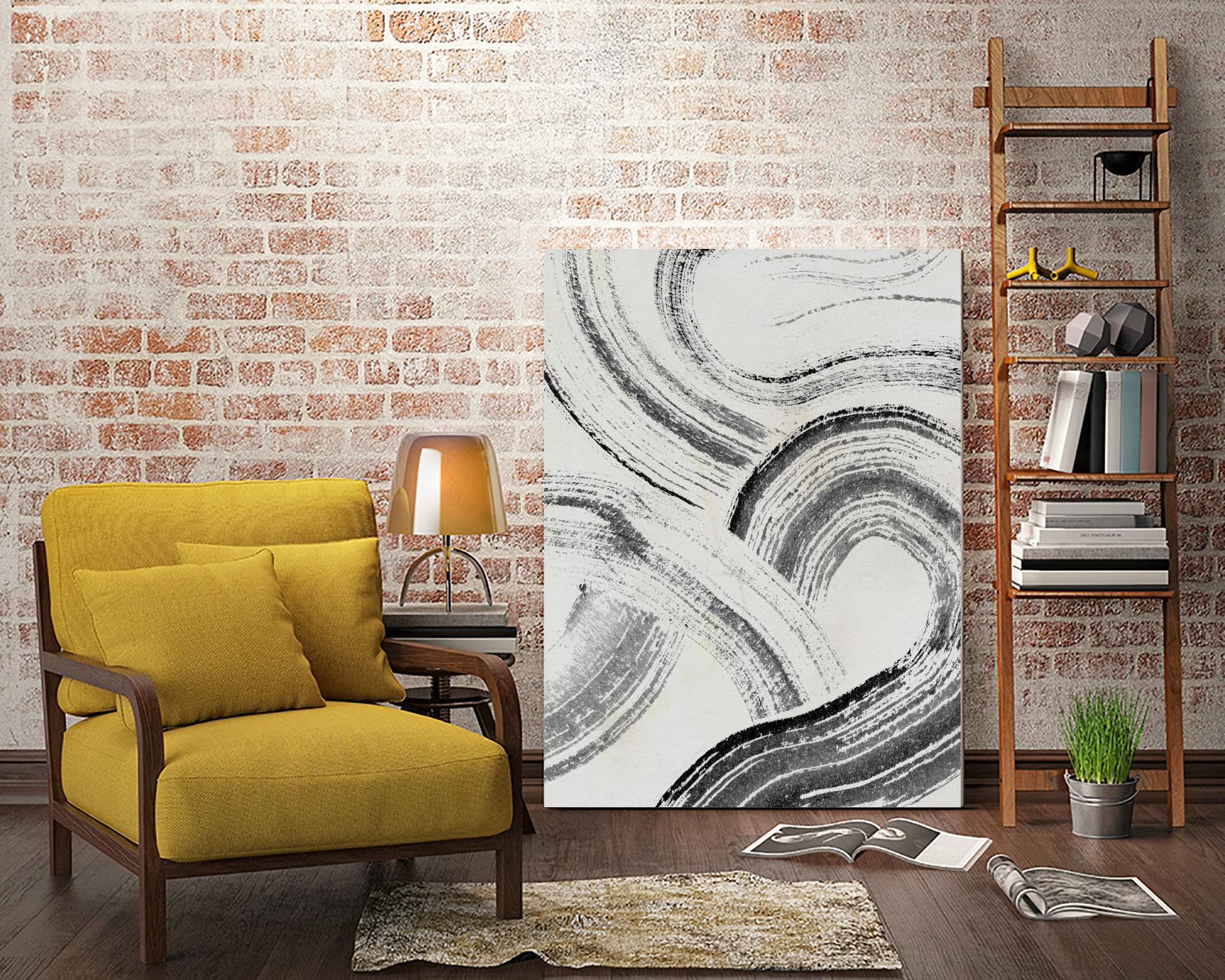Zen Flow I by Jennifer Parker on GIANT ART - beige abstract abstract