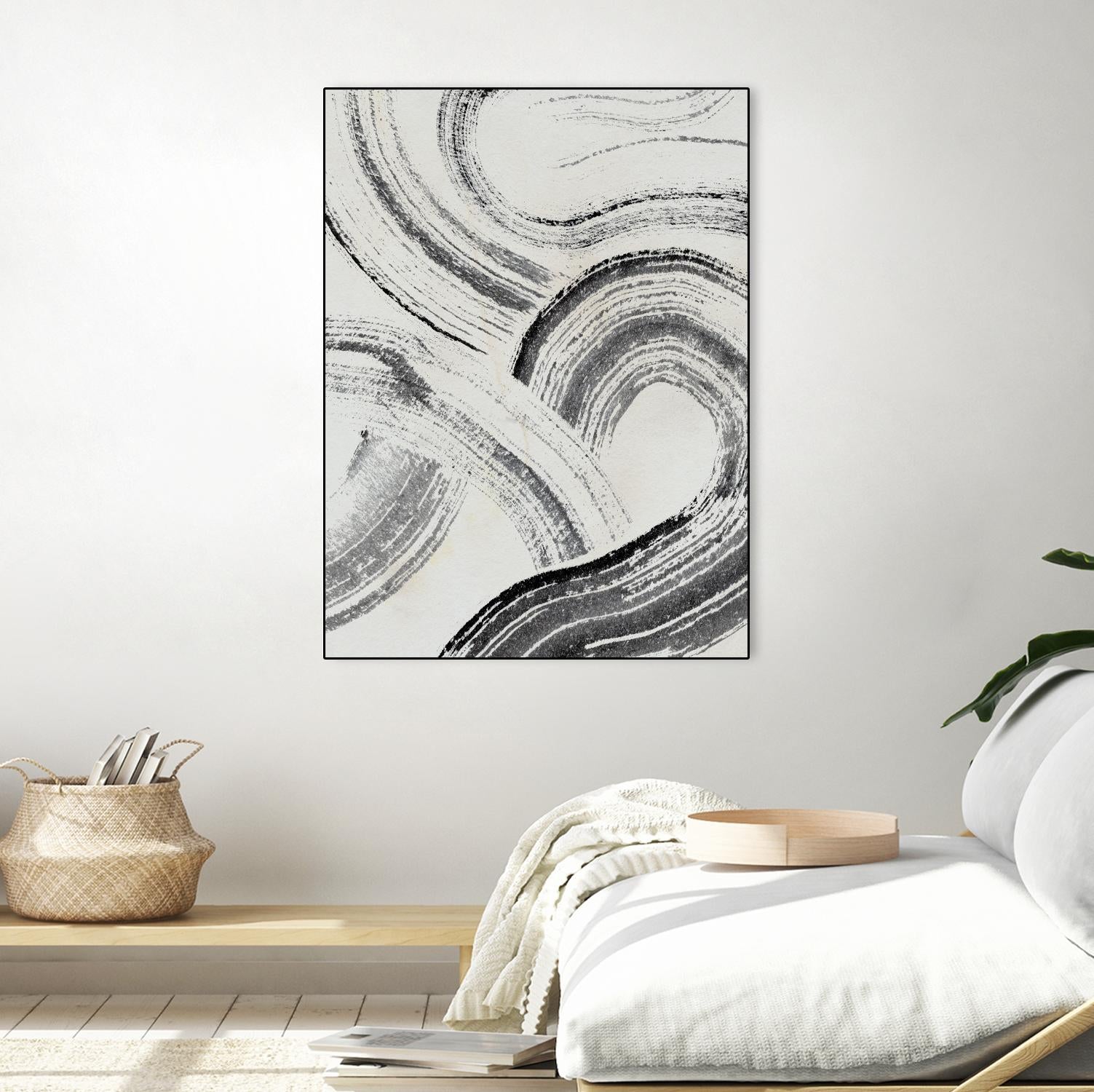 Zen Flow I by Jennifer Parker on GIANT ART - beige abstract abstract