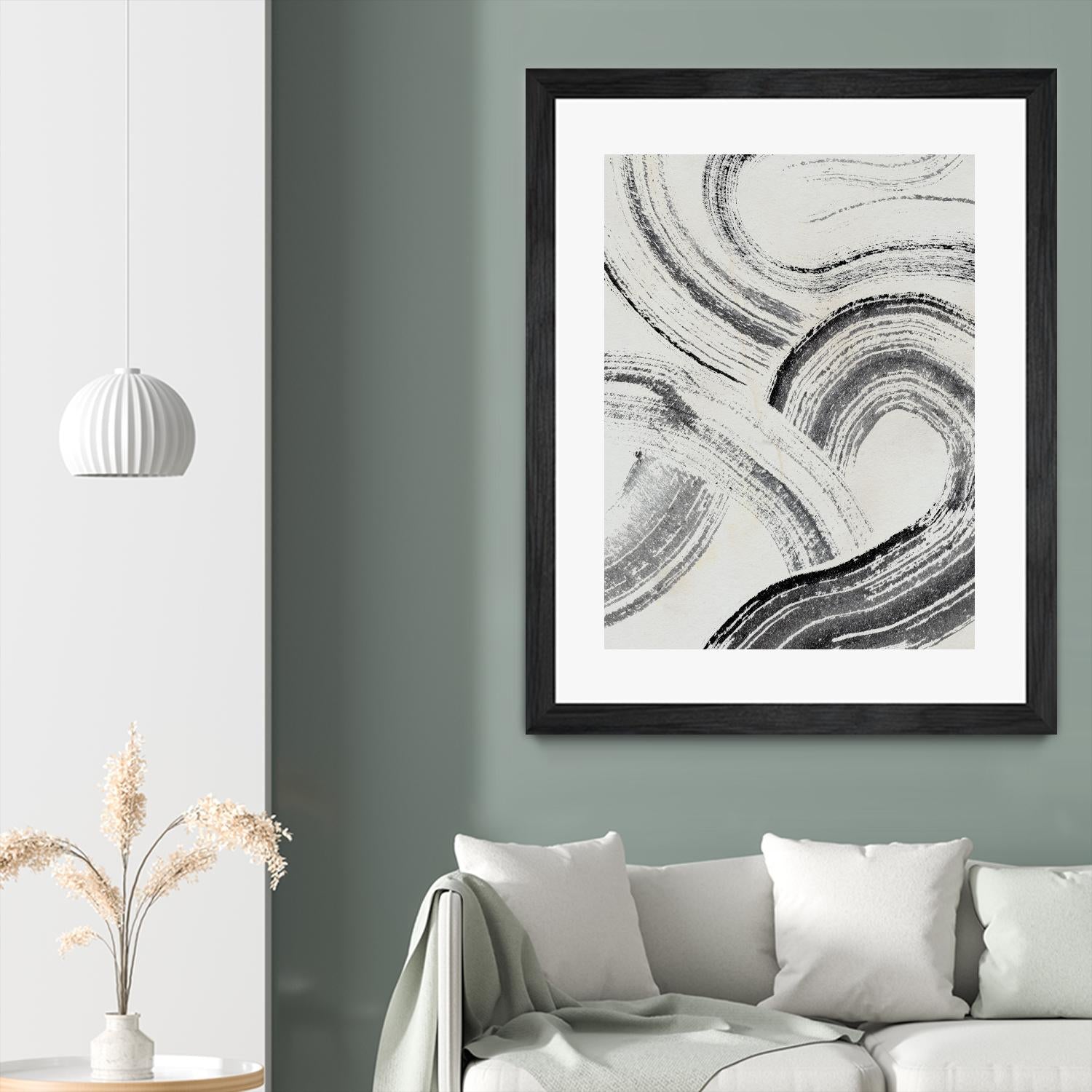 Zen Flow I by Jennifer Parker on GIANT ART - beige abstract abstract