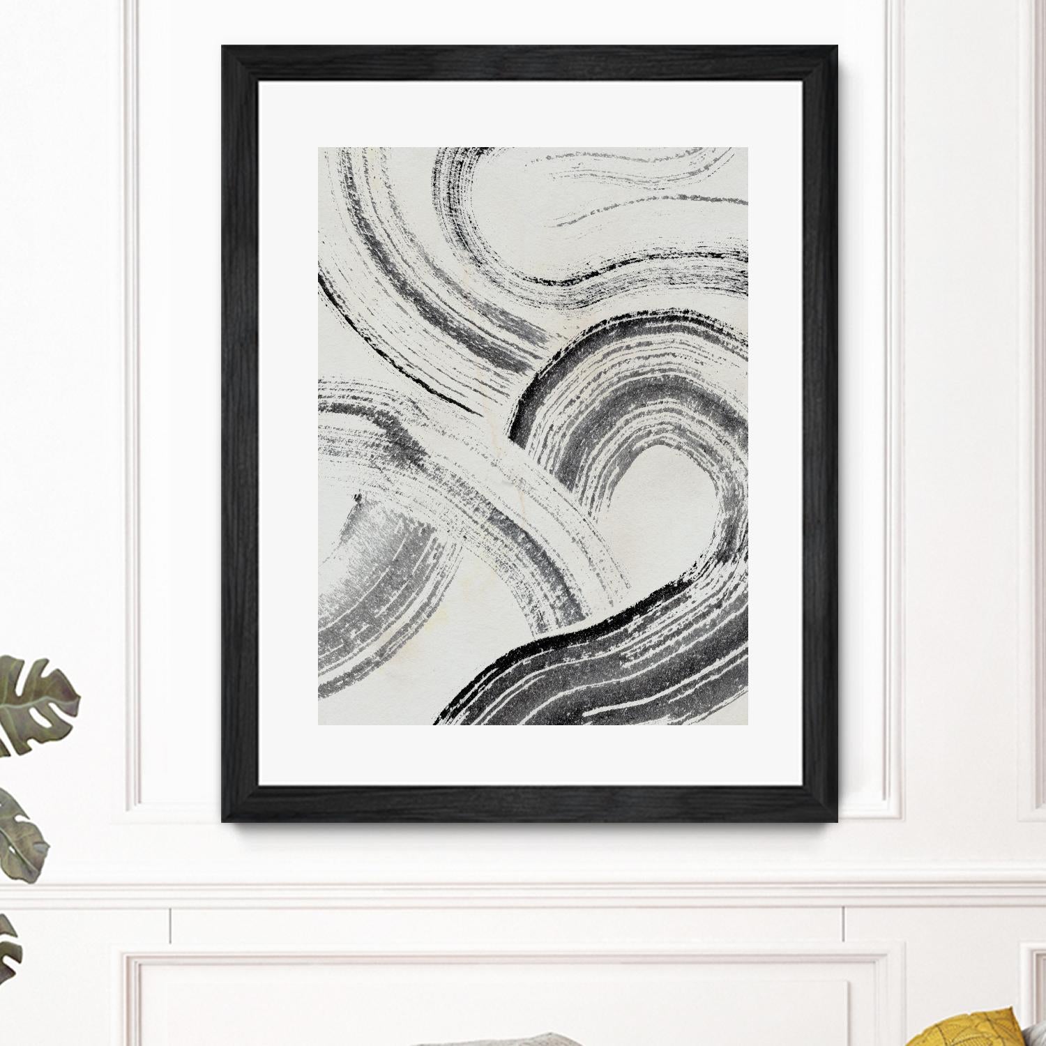 Zen Flow I by Jennifer Parker on GIANT ART - beige abstract abstract