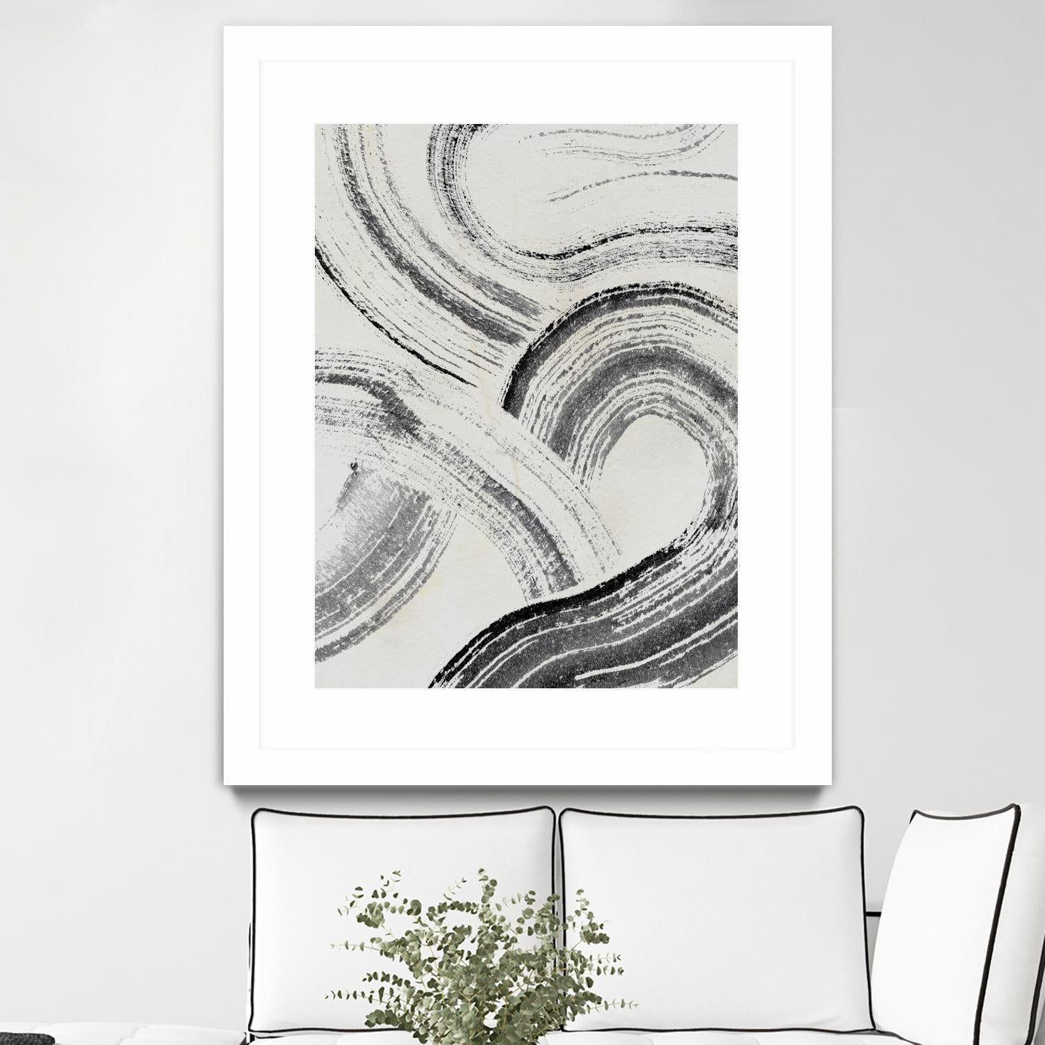 Zen Flow I by Jennifer Parker on GIANT ART - beige abstract abstract