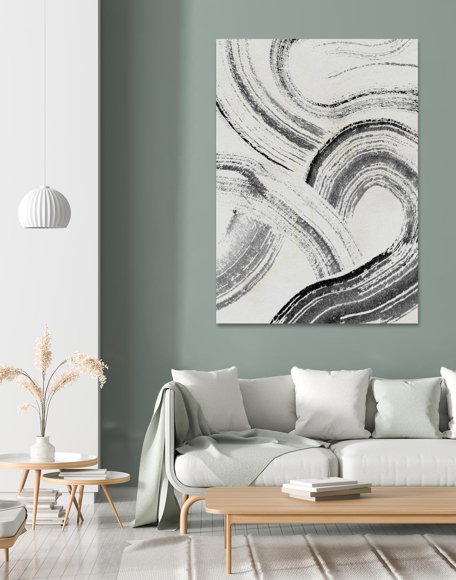 Zen Flow I by Jennifer Parker on GIANT ART - beige abstract abstract
