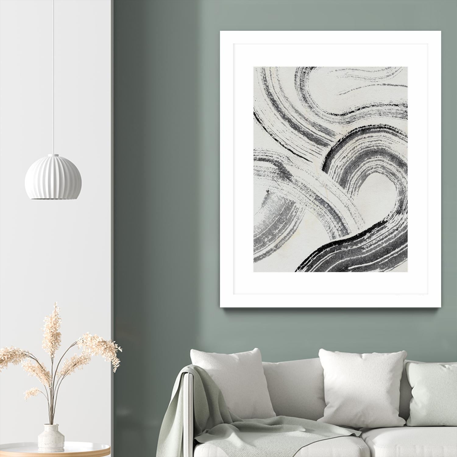 Zen Flow I by Jennifer Parker on GIANT ART - beige abstract abstract