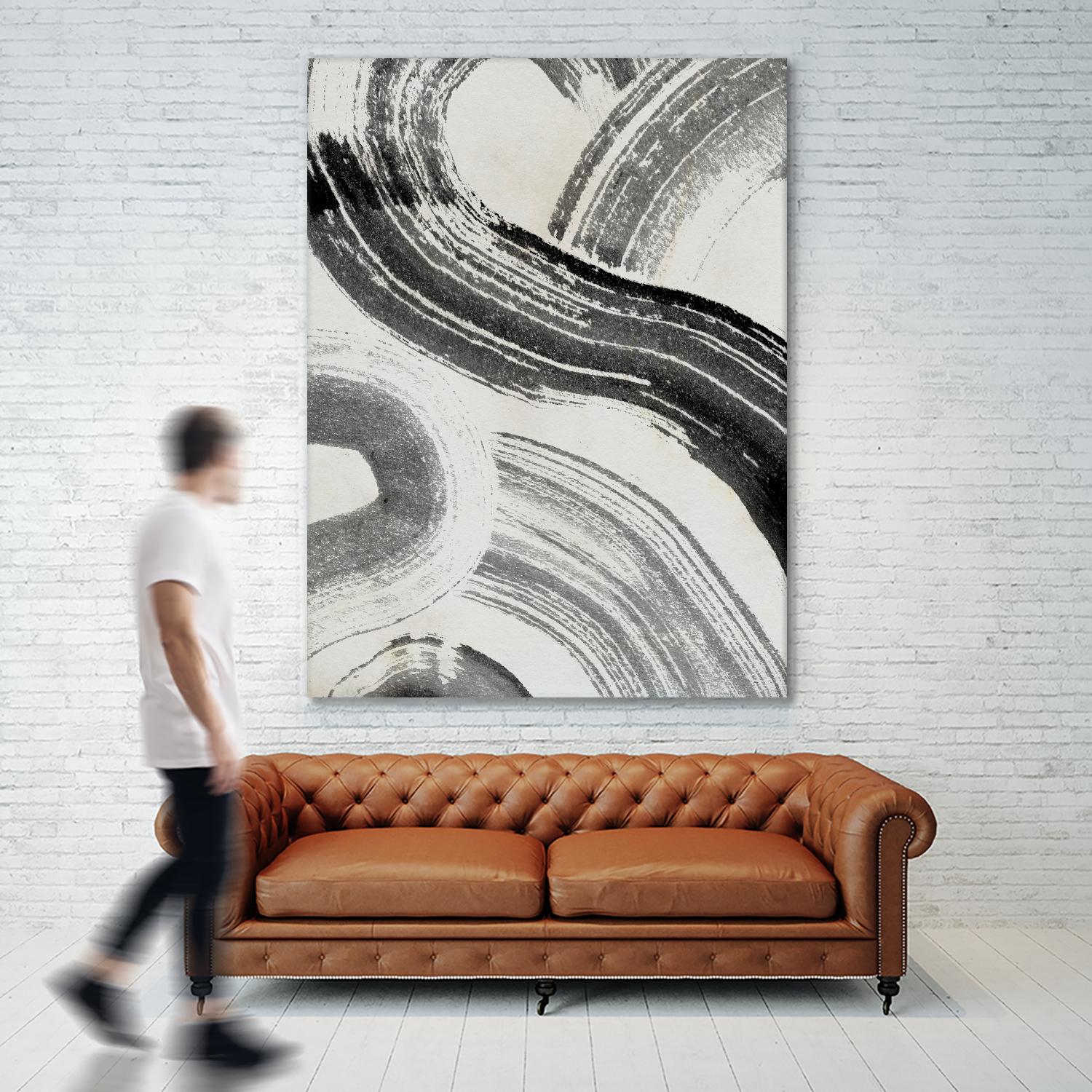 Zen Flow III by Jennifer Parker on GIANT ART - beige abstract abstract