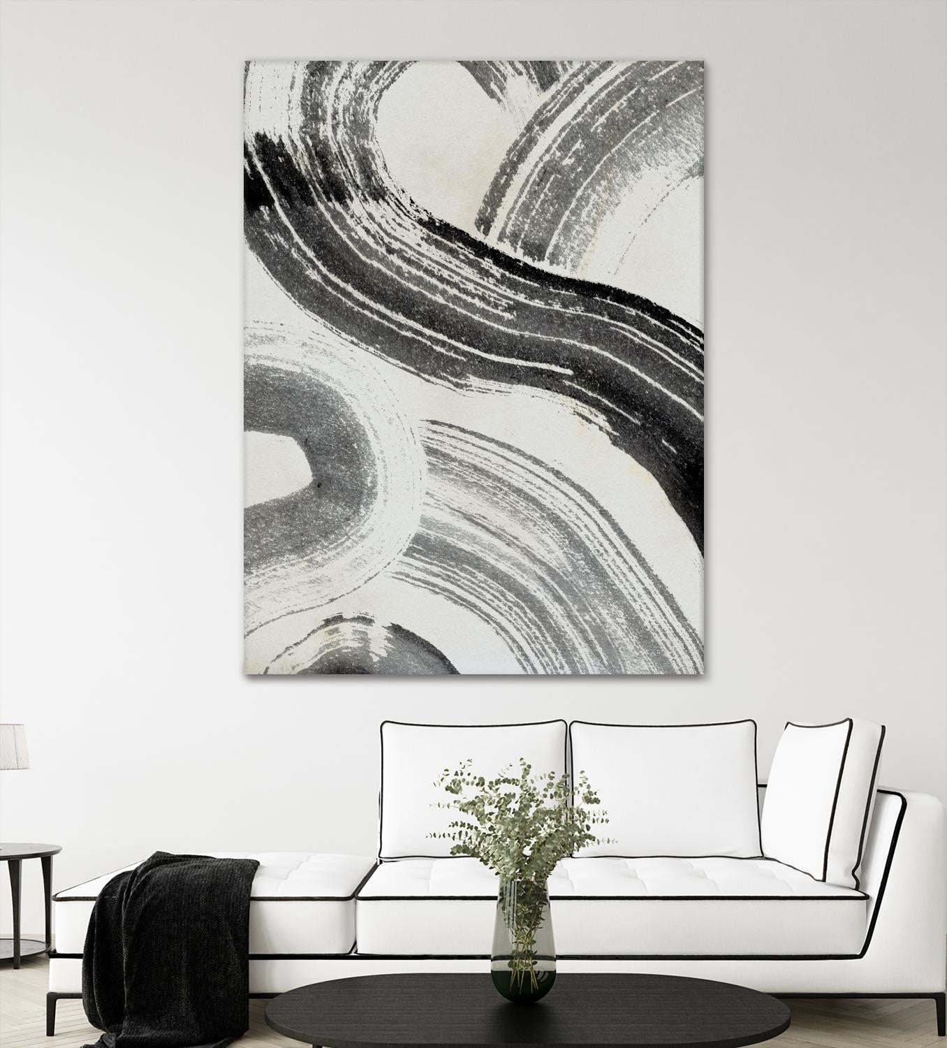 Zen Flow III by Jennifer Parker on GIANT ART - beige abstract abstract