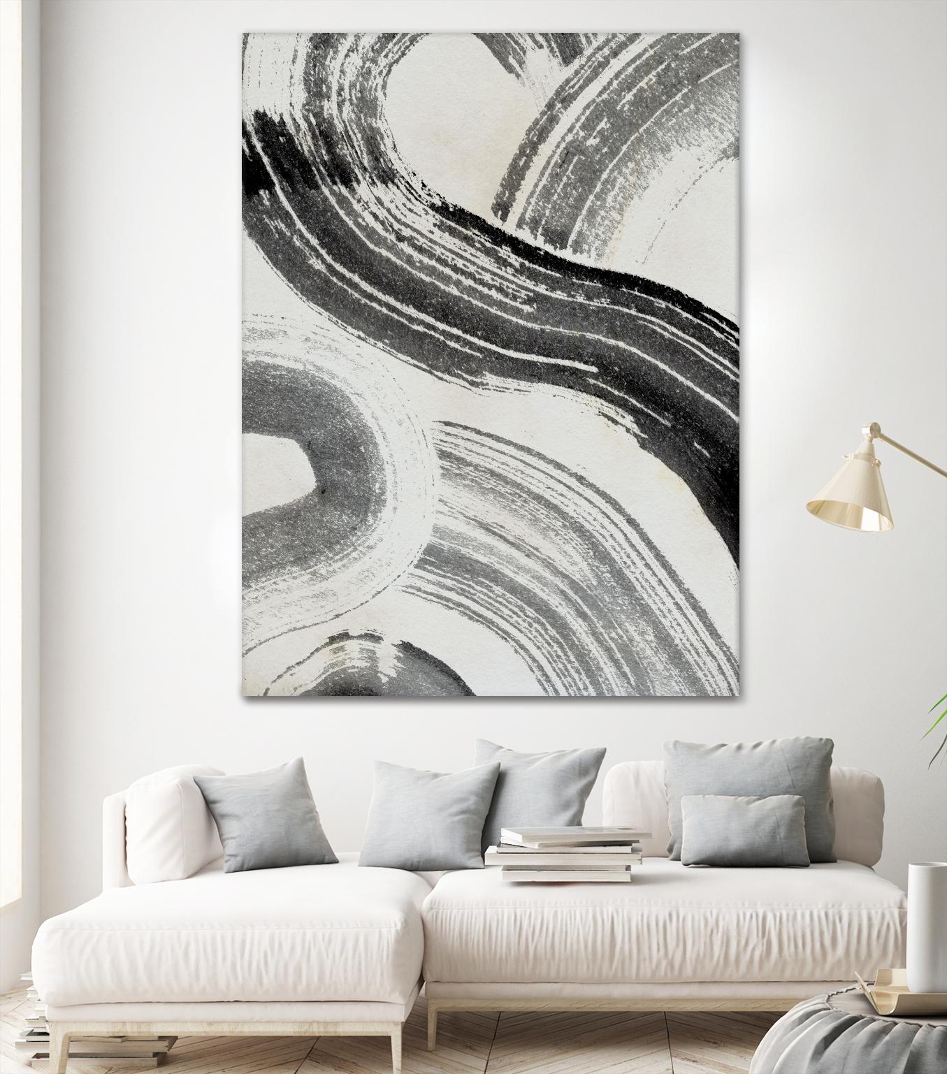 Zen Flow III by Jennifer Parker on GIANT ART - beige abstract abstract