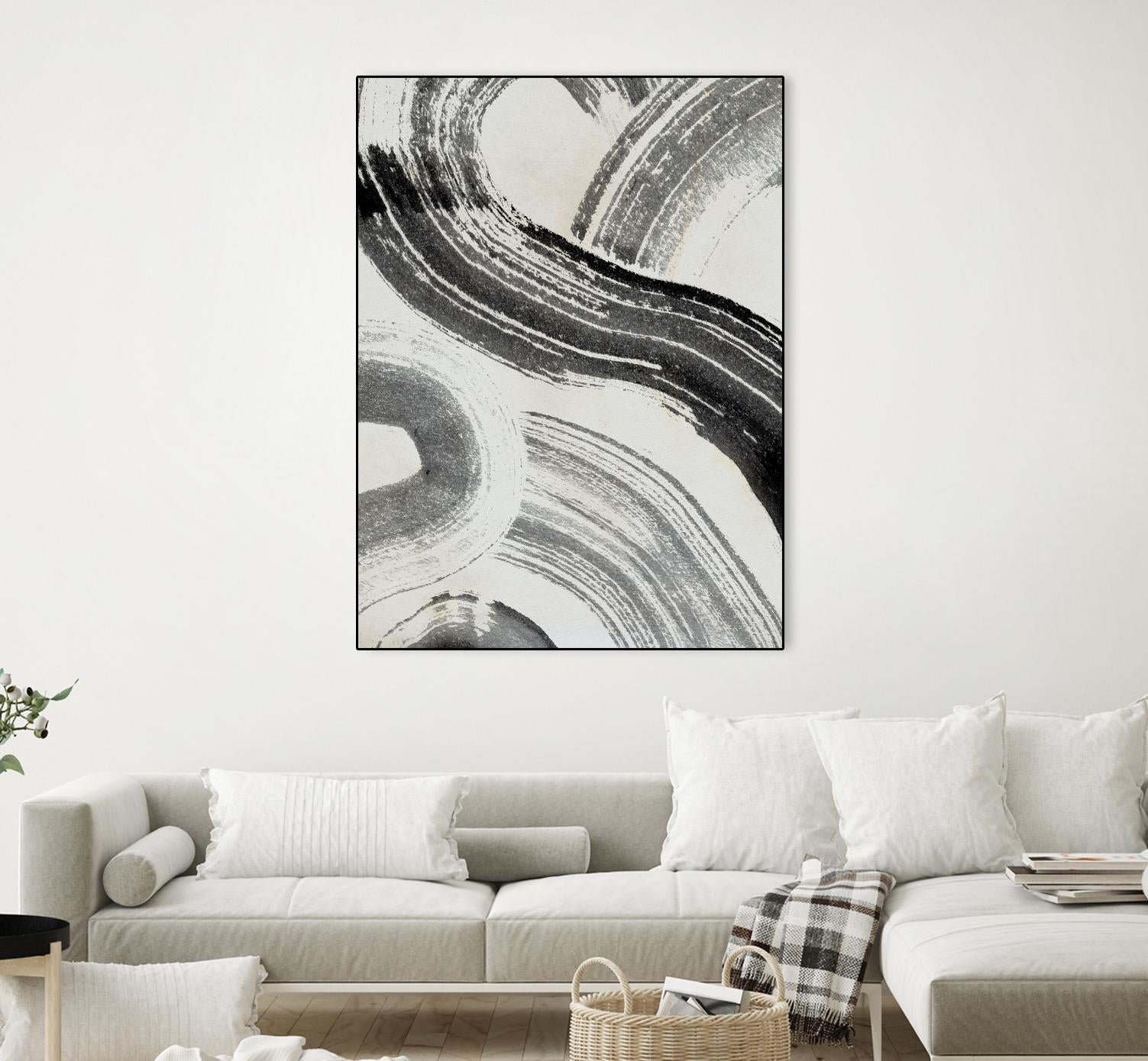 Zen Flow III by Jennifer Parker on GIANT ART - beige abstract abstract