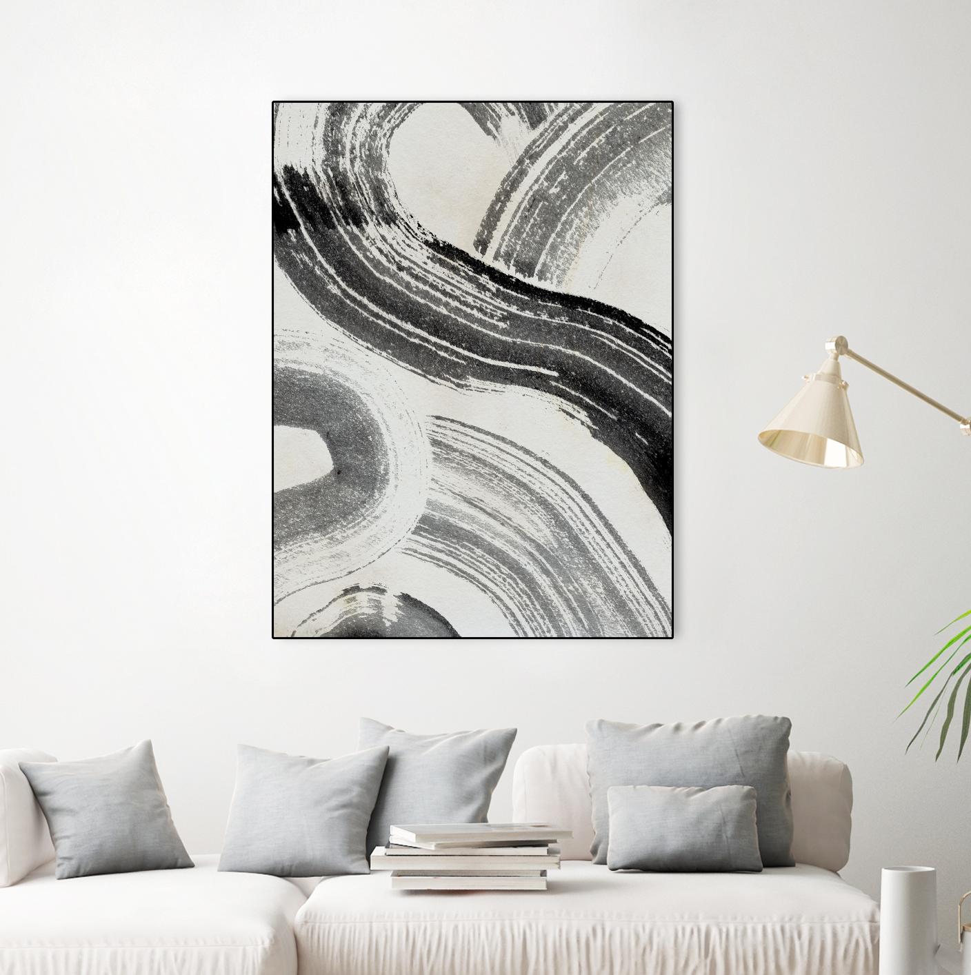 Zen Flow III by Jennifer Parker on GIANT ART - beige abstract abstract