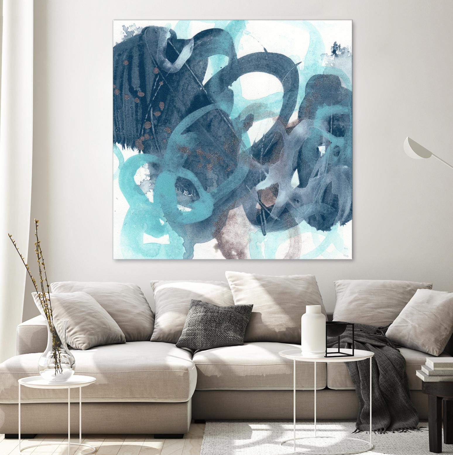 Blue Byte I by June Vess on GIANT ART - blue abstract abstract