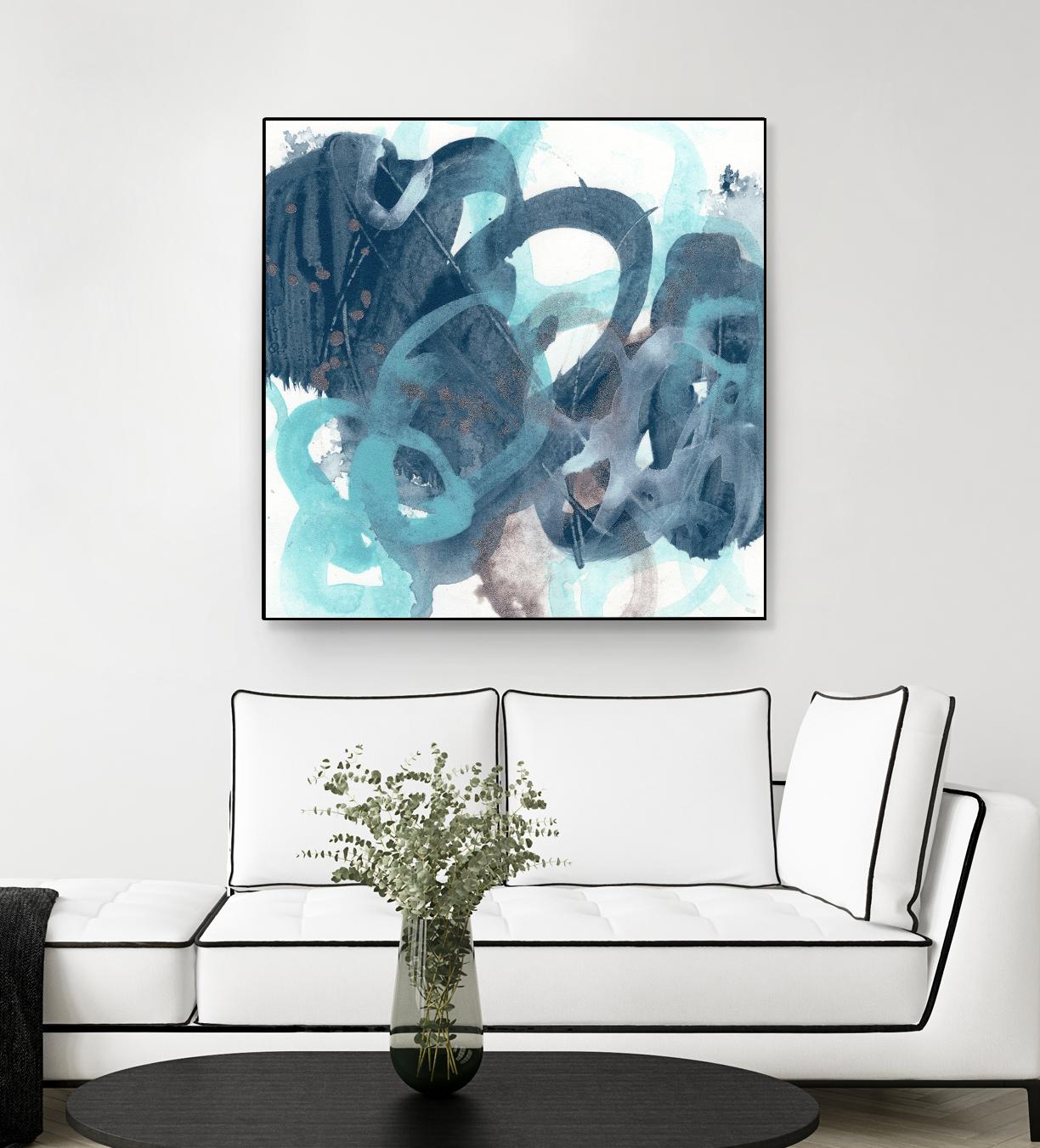 Blue Byte I by June Vess on GIANT ART - blue abstract abstract