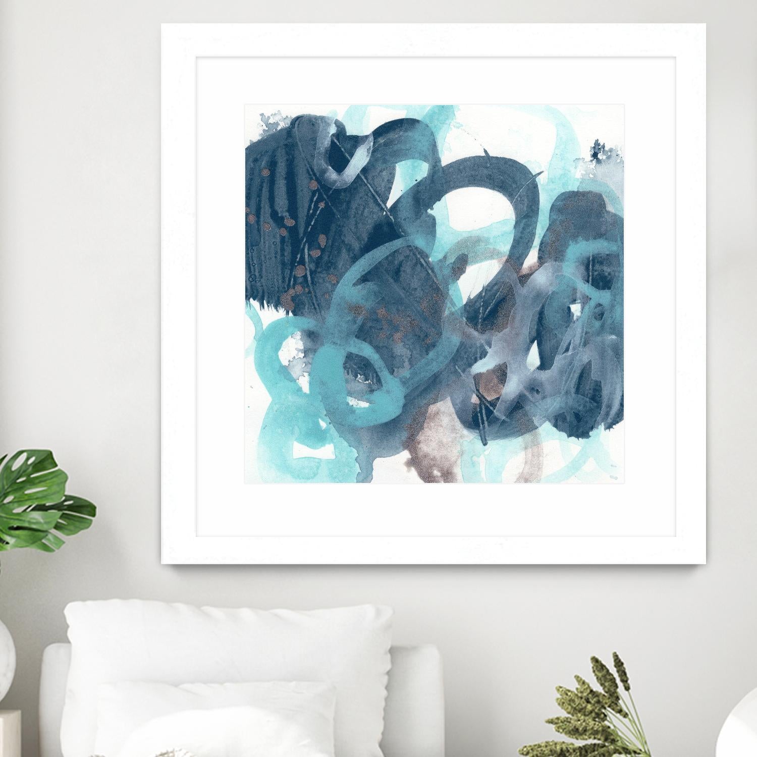 Blue Byte I by June Vess on GIANT ART - blue abstract abstract