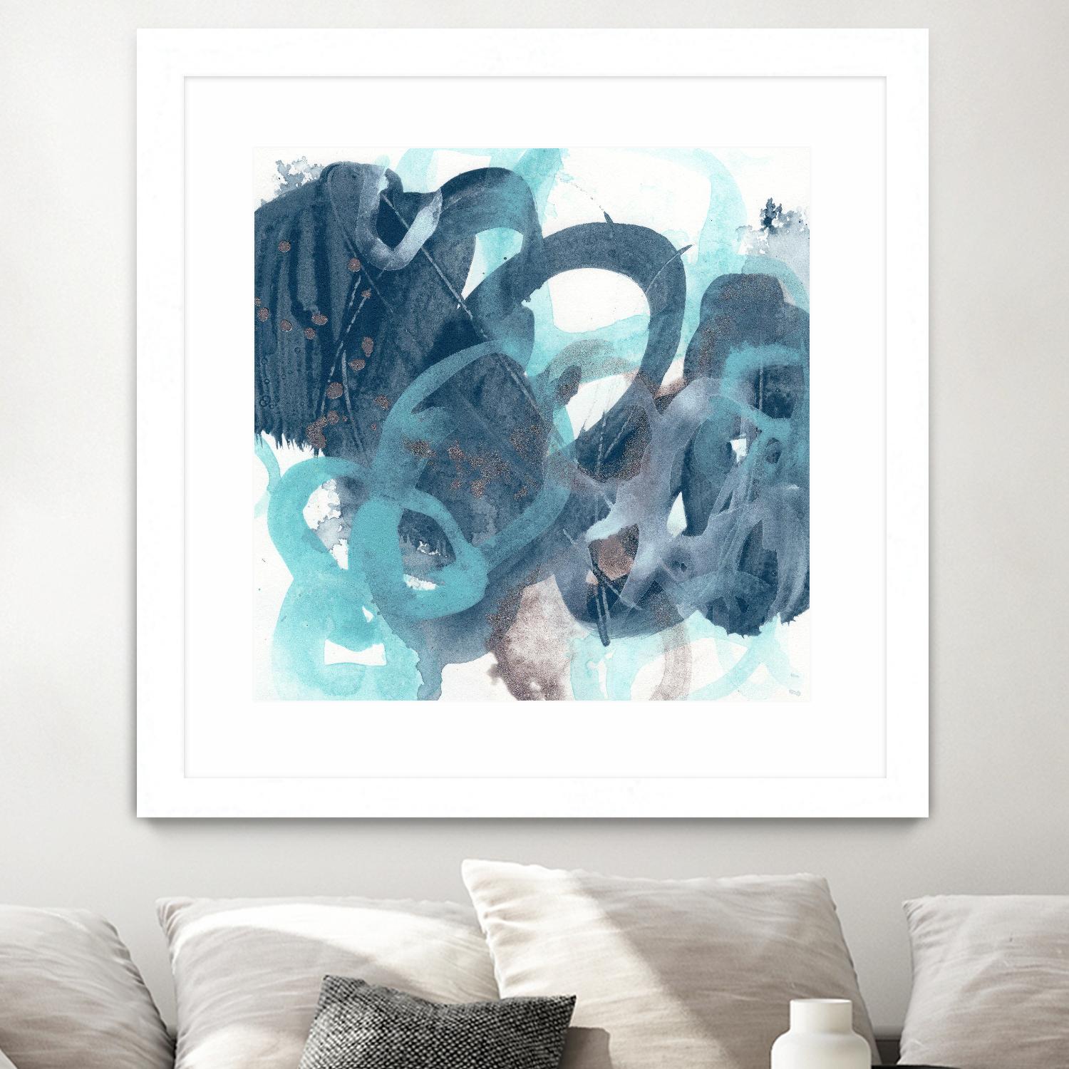 Blue Byte I by June Vess on GIANT ART - blue abstract abstract