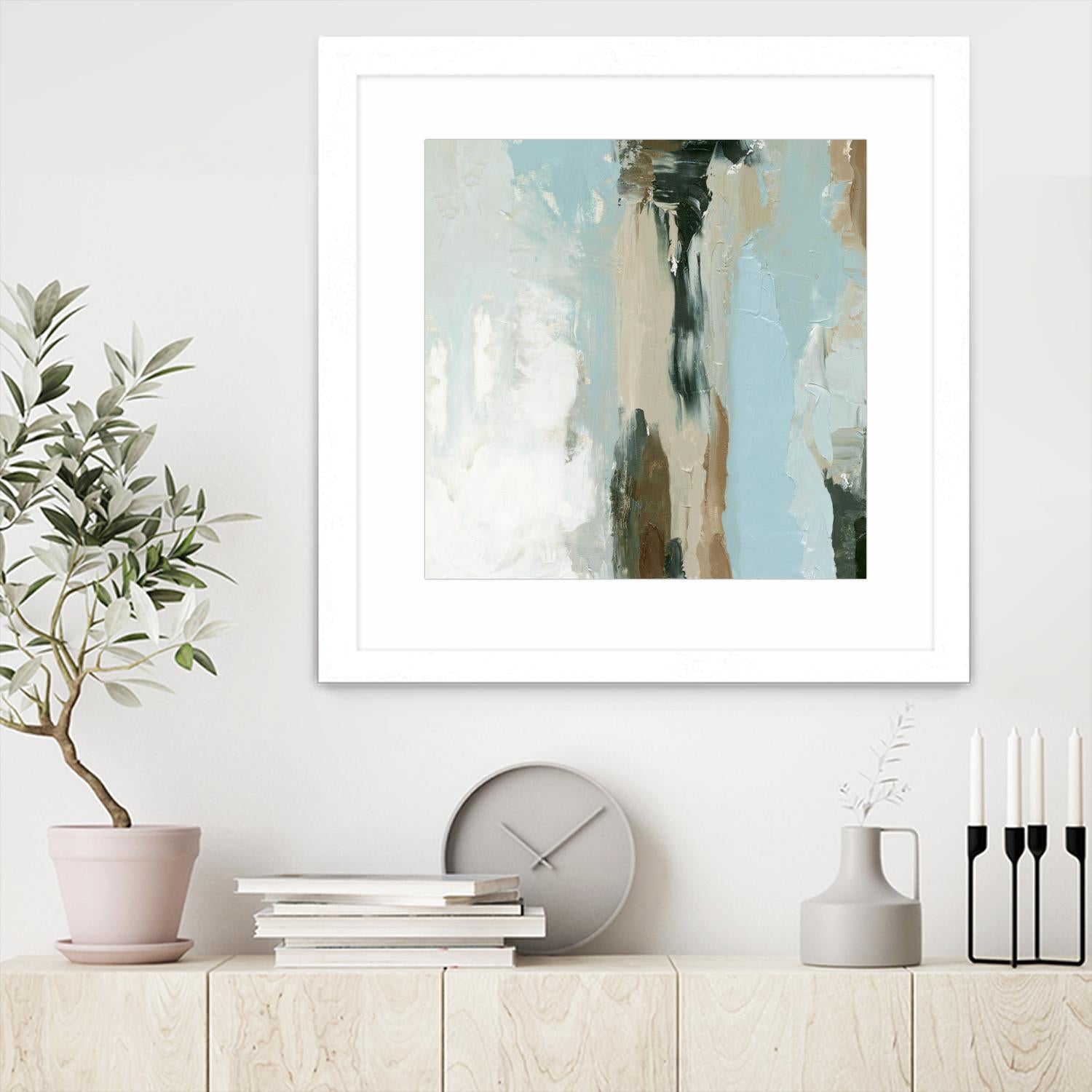 Neutral Landslide II by Emma Caroline on GIANT ART - green landscapes & seascapes abstract