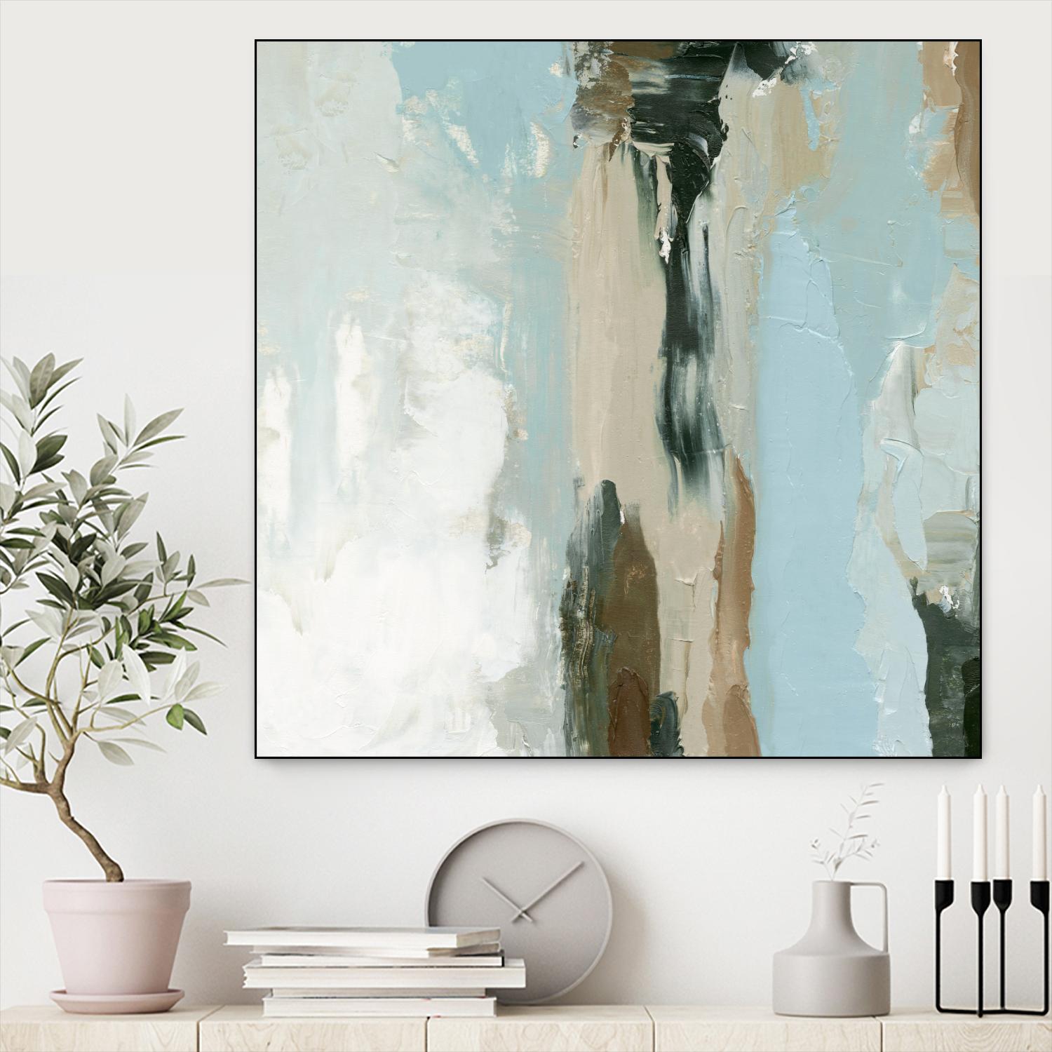 Neutral Landslide II by Emma Caroline on GIANT ART - green landscapes & seascapes abstract