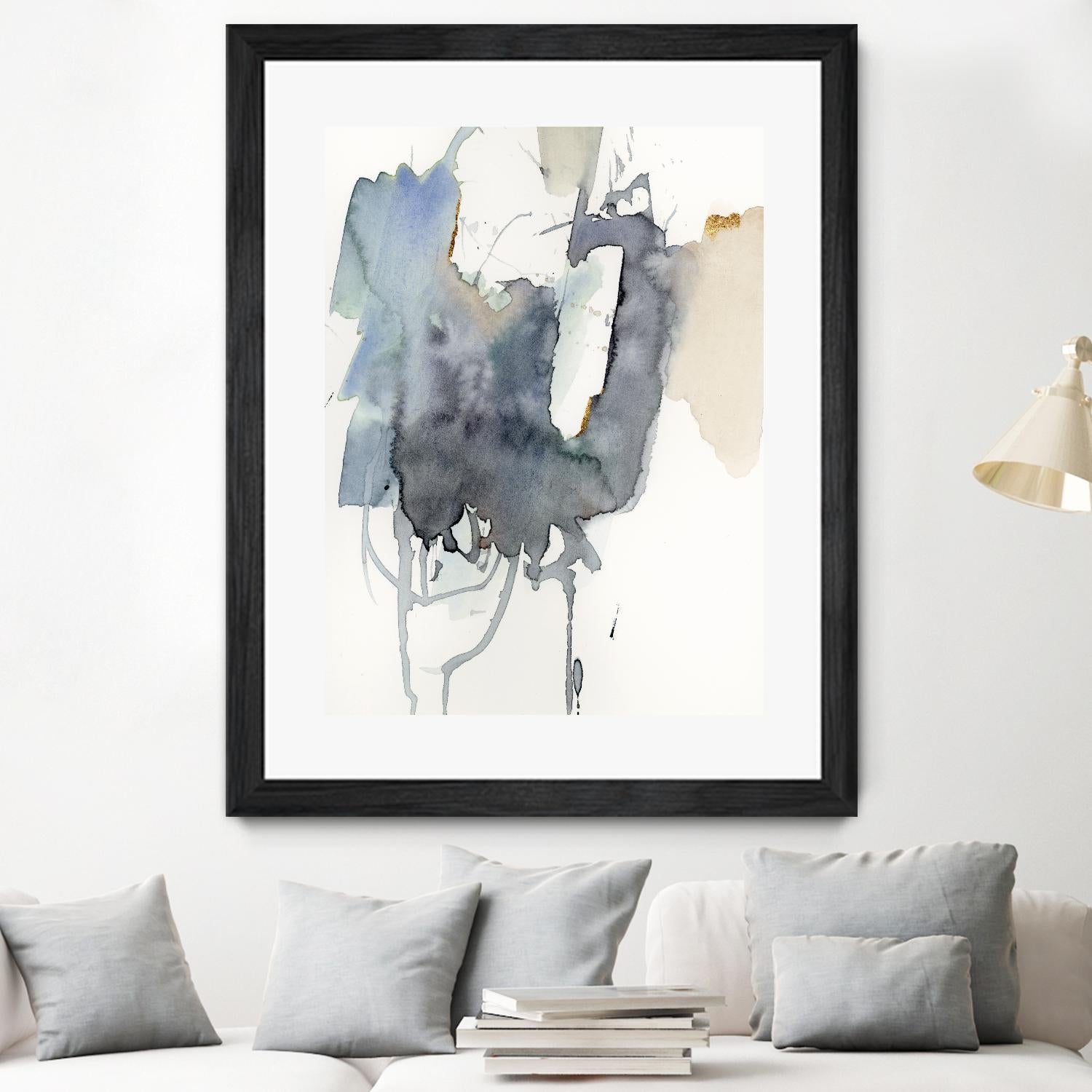 Indigo Splatter I by Victoria Barnes on GIANT ART - gold abstract abstract