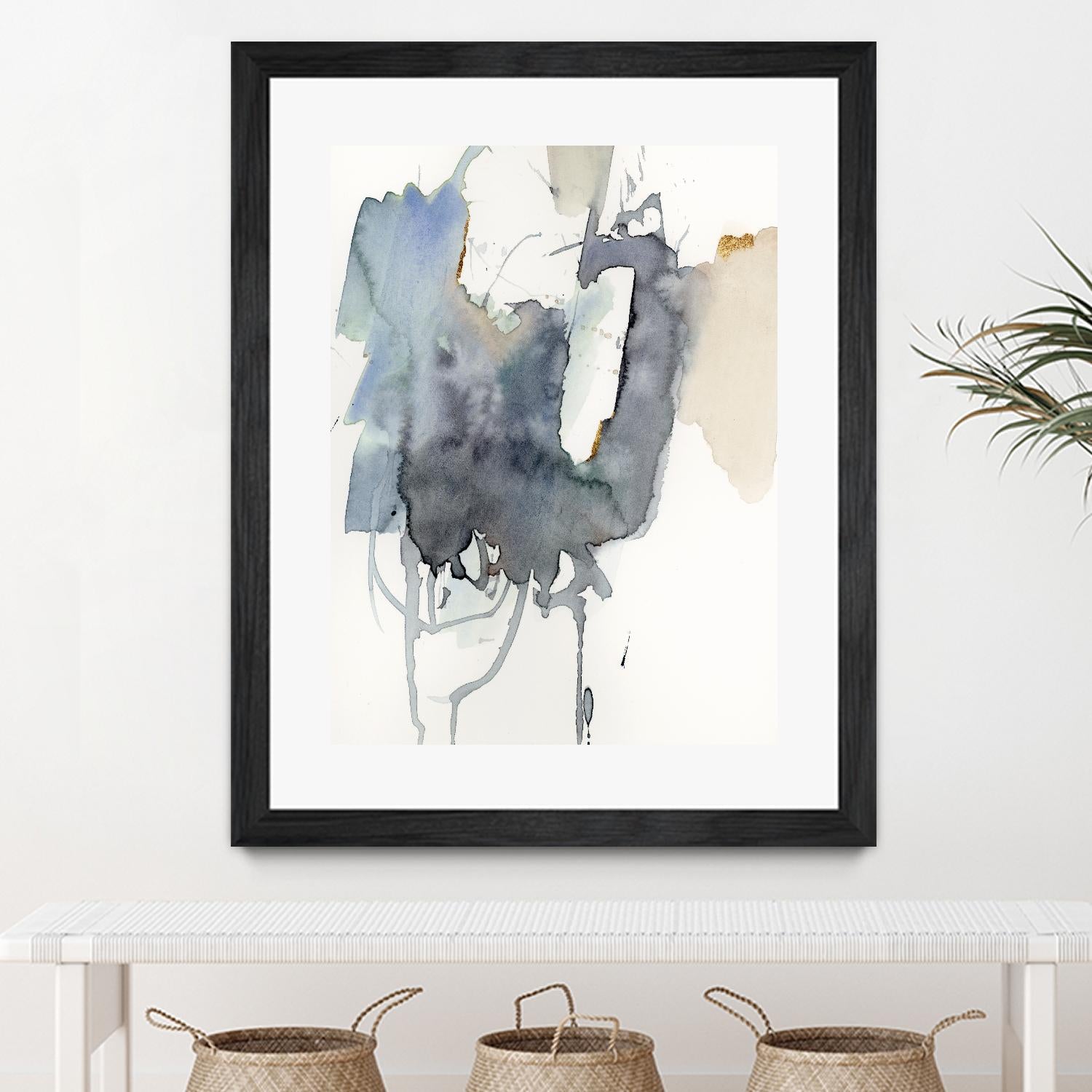 Indigo Splatter I by Victoria Barnes on GIANT ART - gold abstract abstract