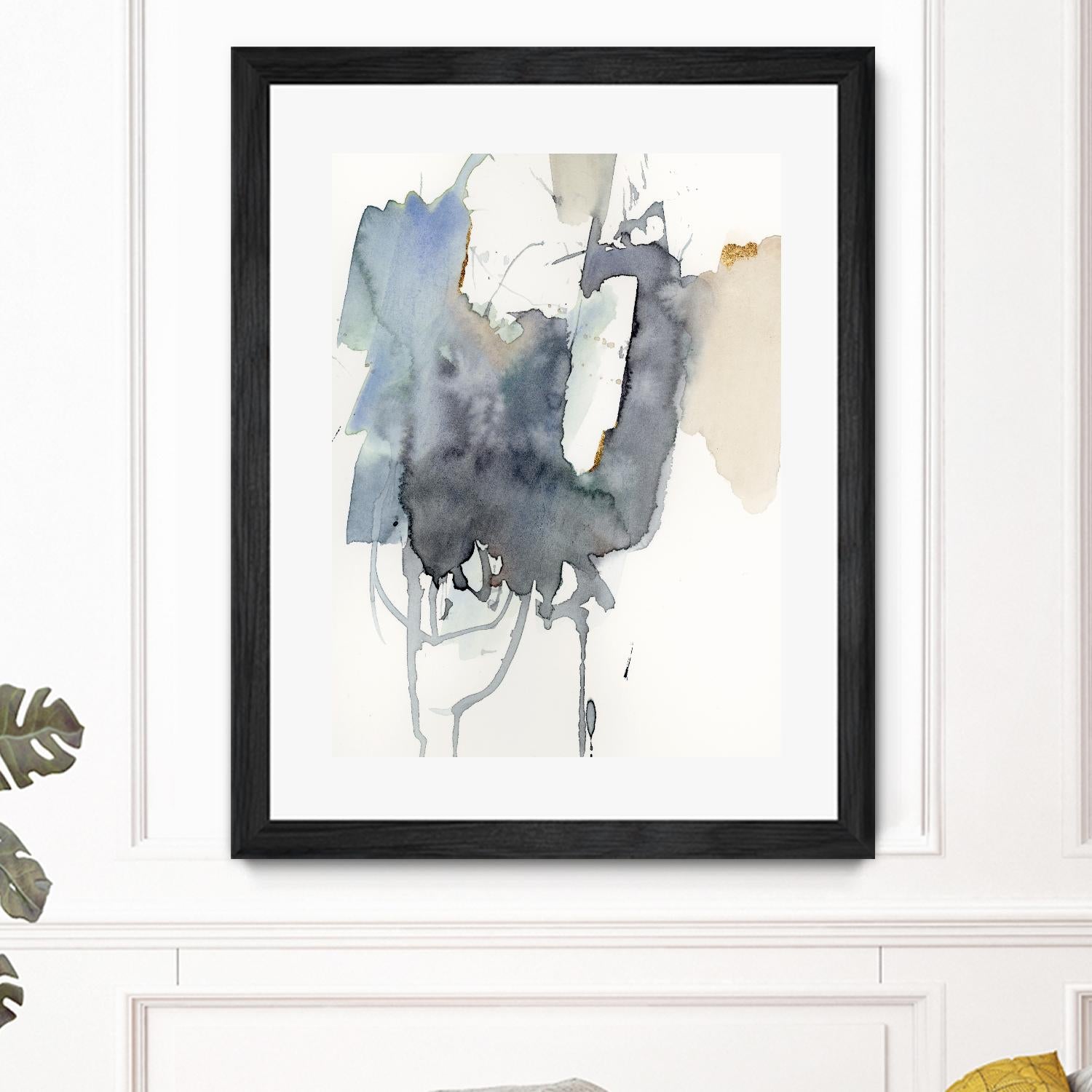 Indigo Splatter I by Victoria Barnes on GIANT ART - gold abstract abstract