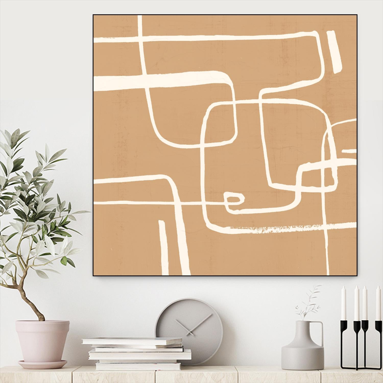 Wayfinder I by Victoria Barnes on GIANT ART - beige abstract abstract