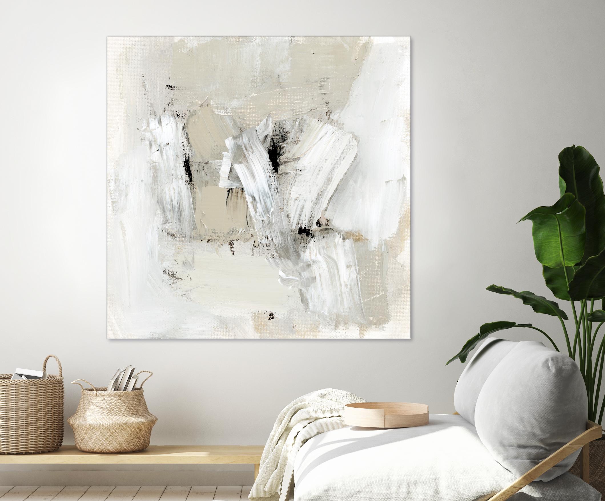 Neutral Brushstrokes I by Victoria Barnes on GIANT ART - beige abstract abstract