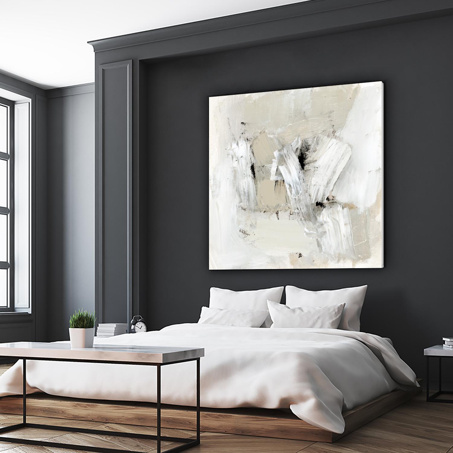 Neutral Brushstrokes I by Victoria Barnes on GIANT ART - beige abstract abstract