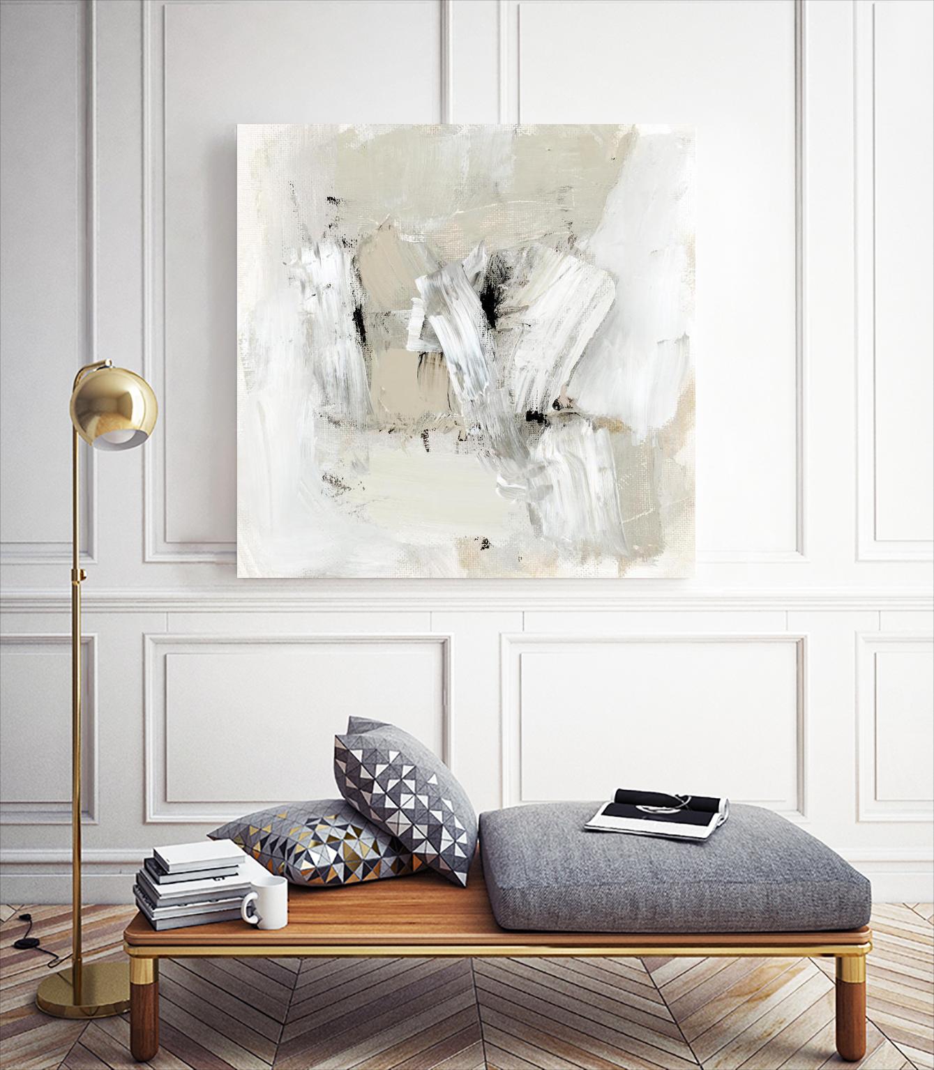 Neutral Brushstrokes I by Victoria Barnes on GIANT ART - beige abstract abstract