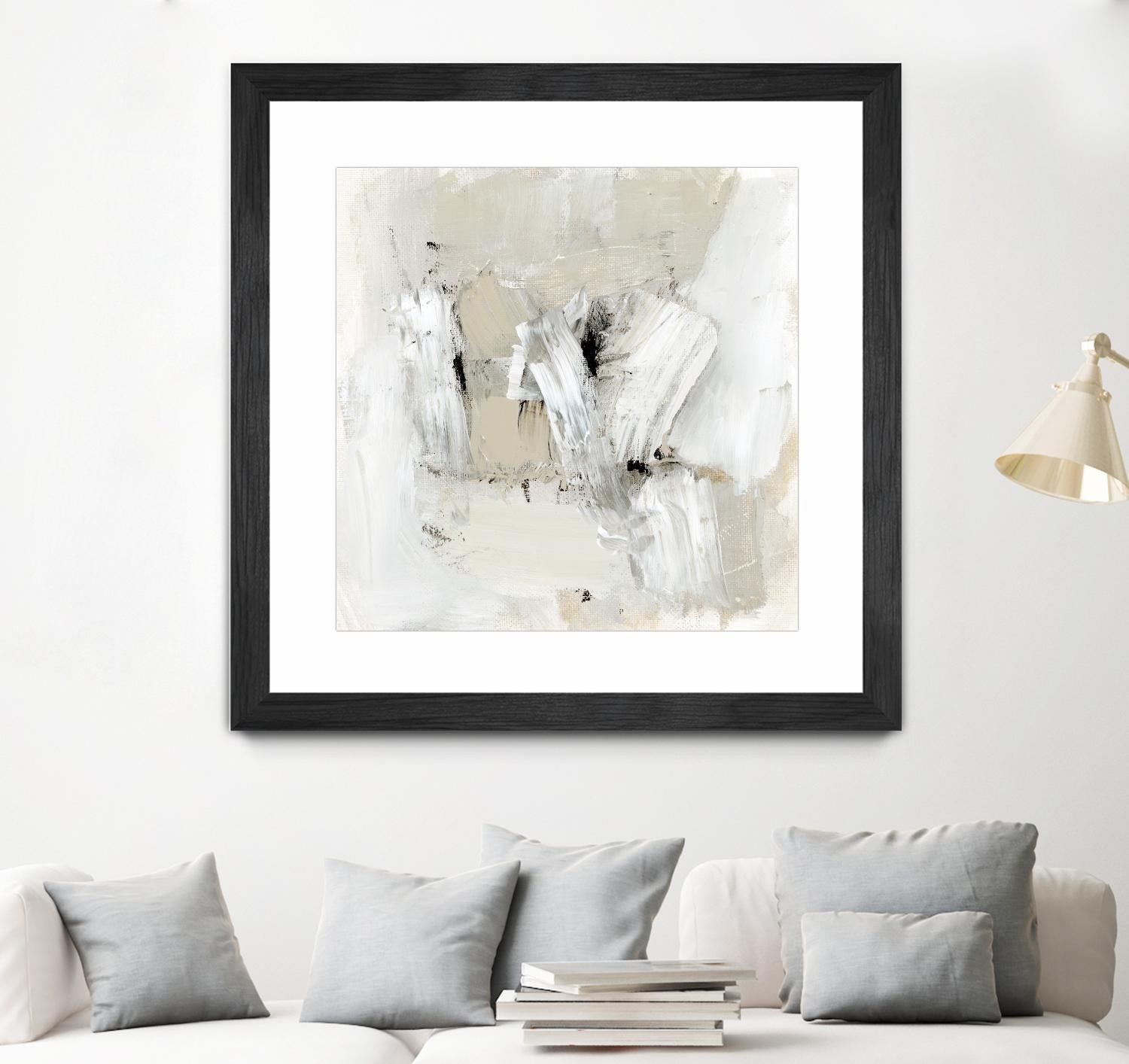 Neutral Brushstrokes I by Victoria Barnes on GIANT ART - beige abstract abstract