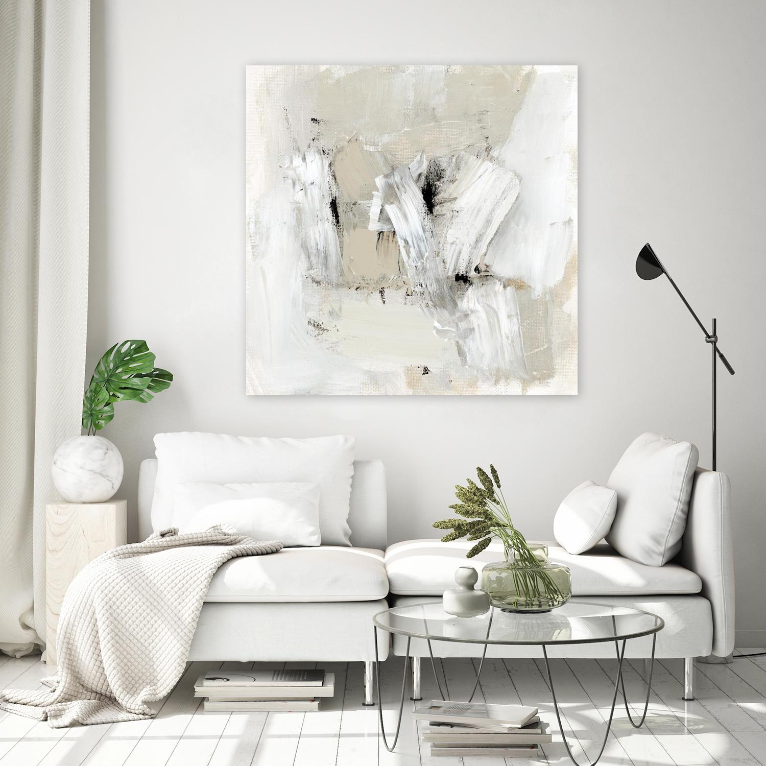 Neutral Brushstrokes I by Victoria Barnes on GIANT ART - beige abstract abstract