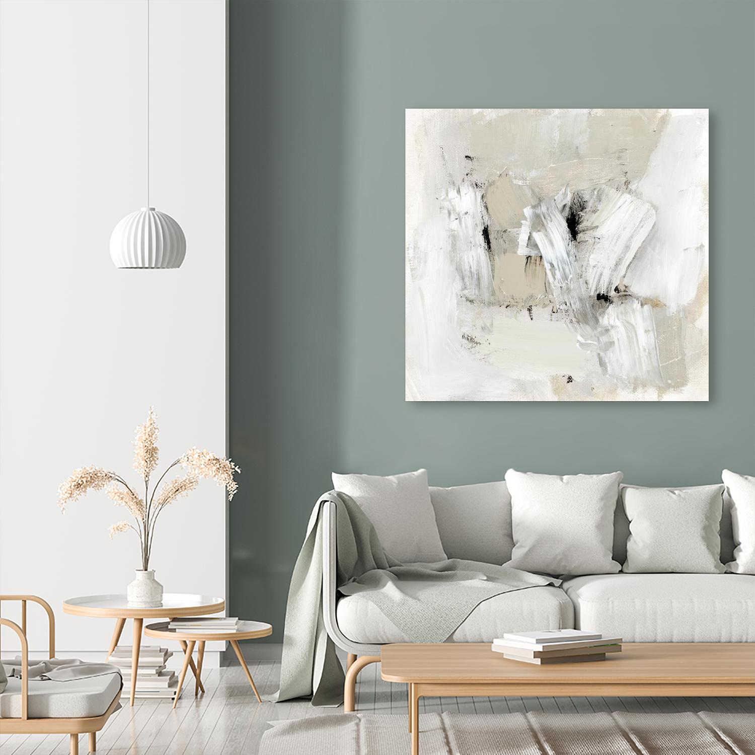 Neutral Brushstrokes I by Victoria Barnes on GIANT ART - beige abstract abstract