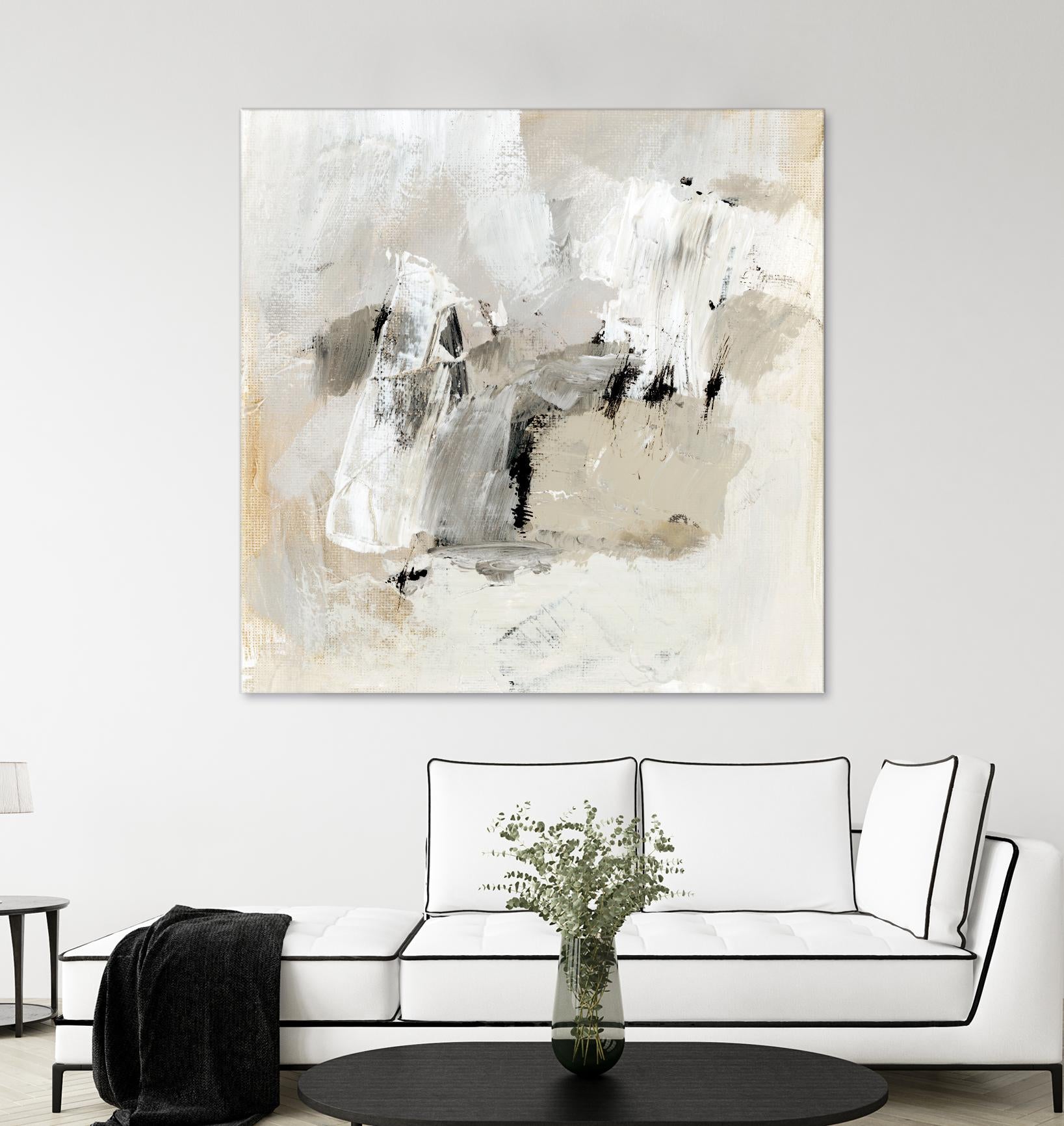 Neutral Brushstrokes II by Victoria Barnes on GIANT ART - beige abstract abstract