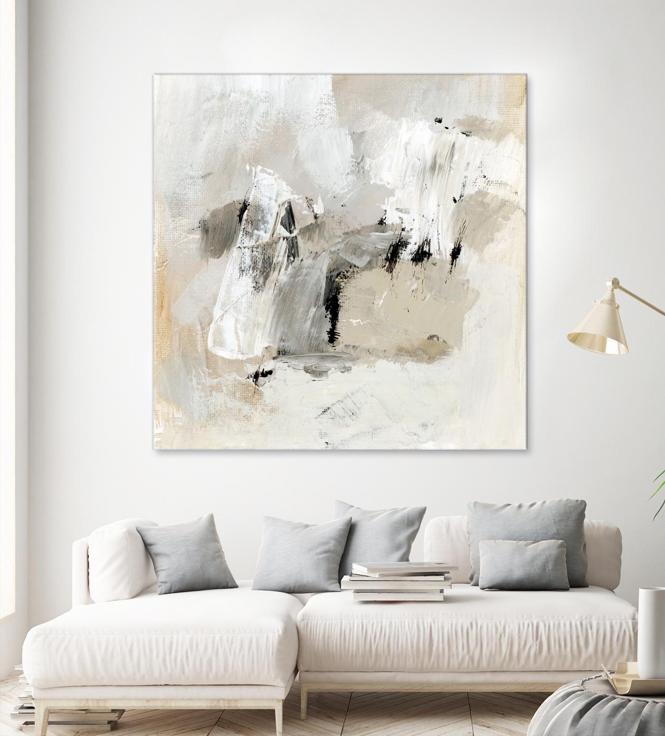 Neutral Brushstrokes II by Victoria Barnes on GIANT ART - beige abstract abstract